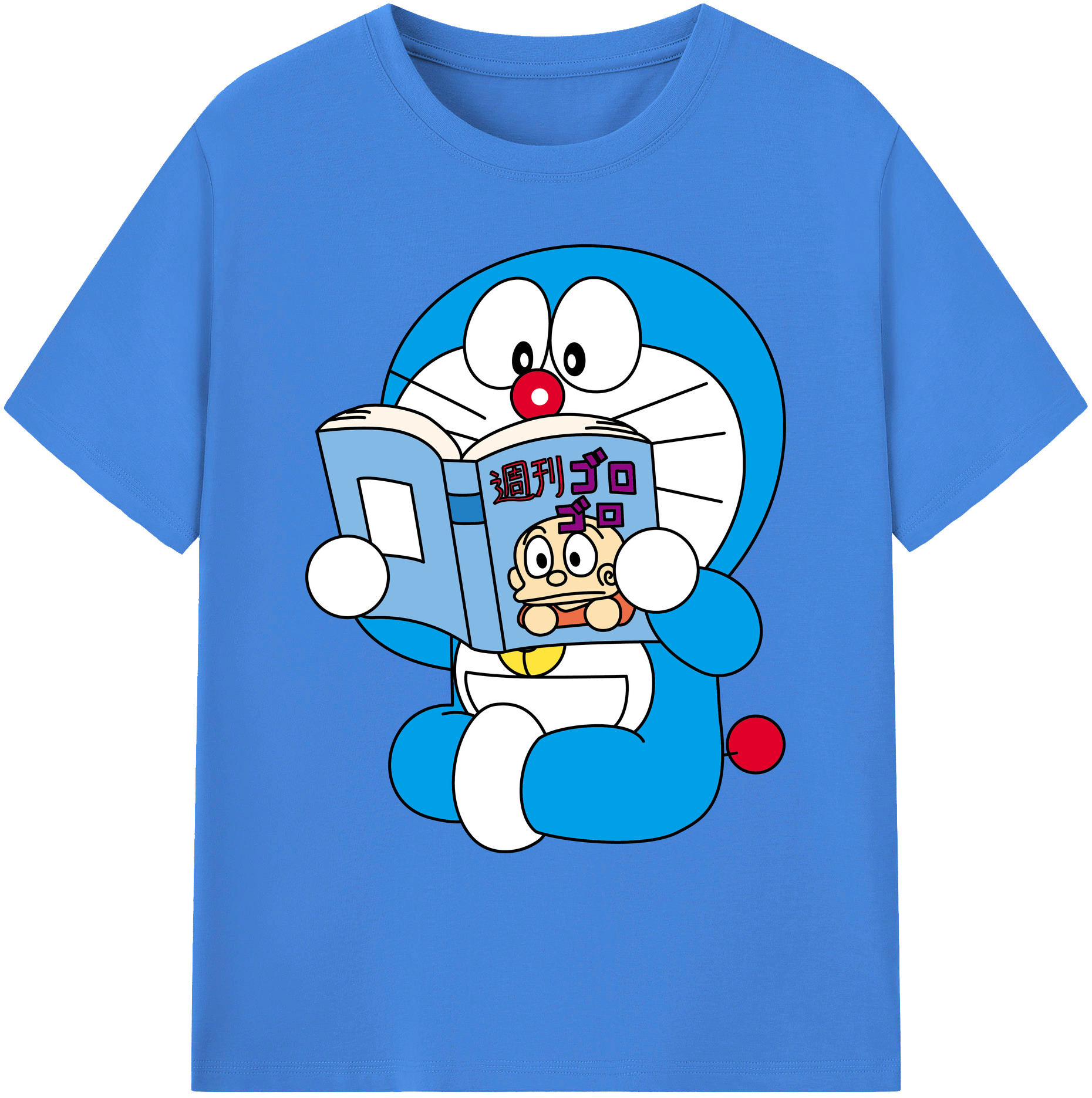 （画像用） ドラえもん Doraemon 綿100％ メンズ半袖Tシャツ｜肌触りやわらか＆通気性