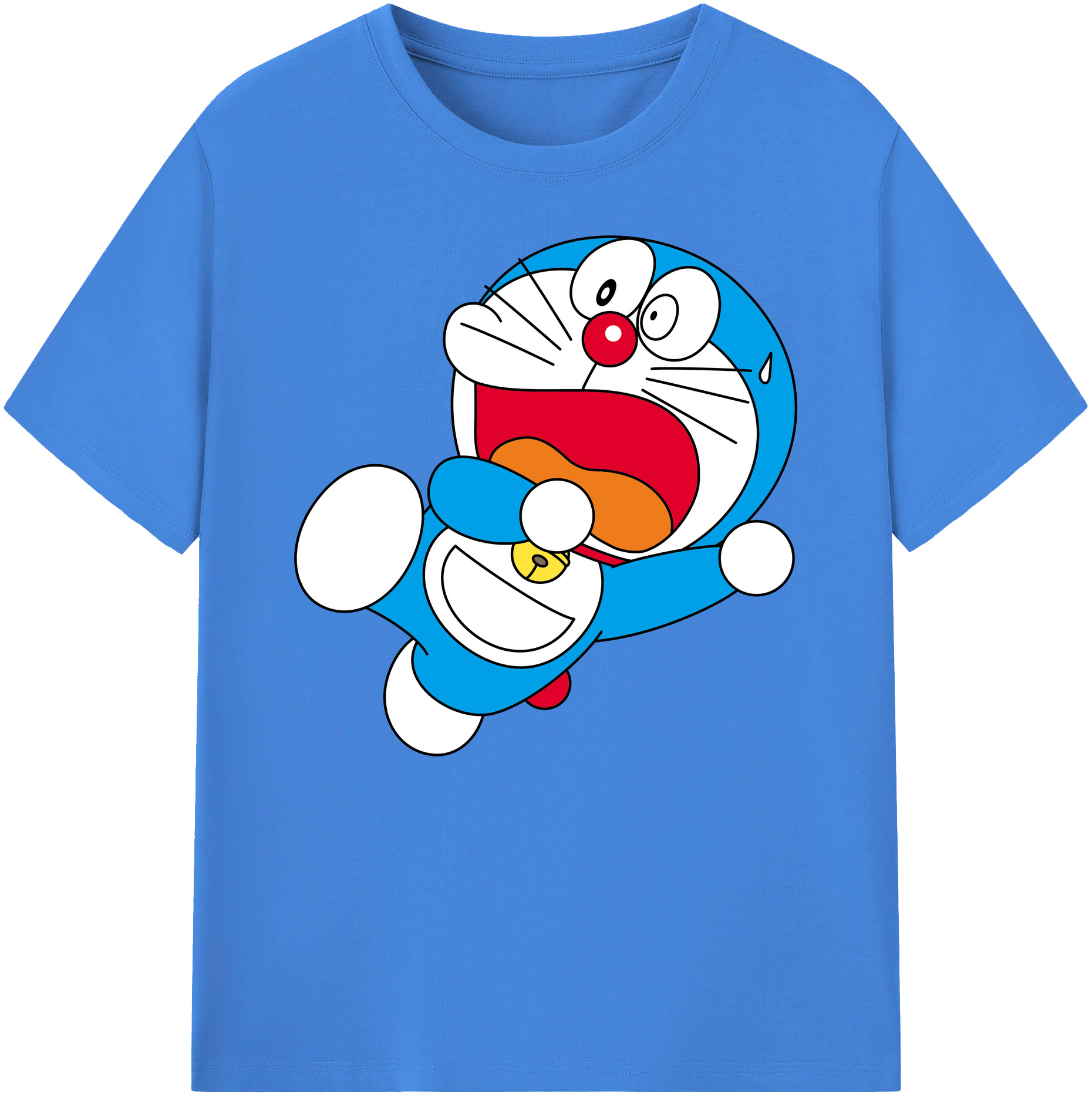 （画像用） ドラえもん Doraemon 綿100％ メンズ半袖Tシャツ｜肌触りやわらか＆通気性