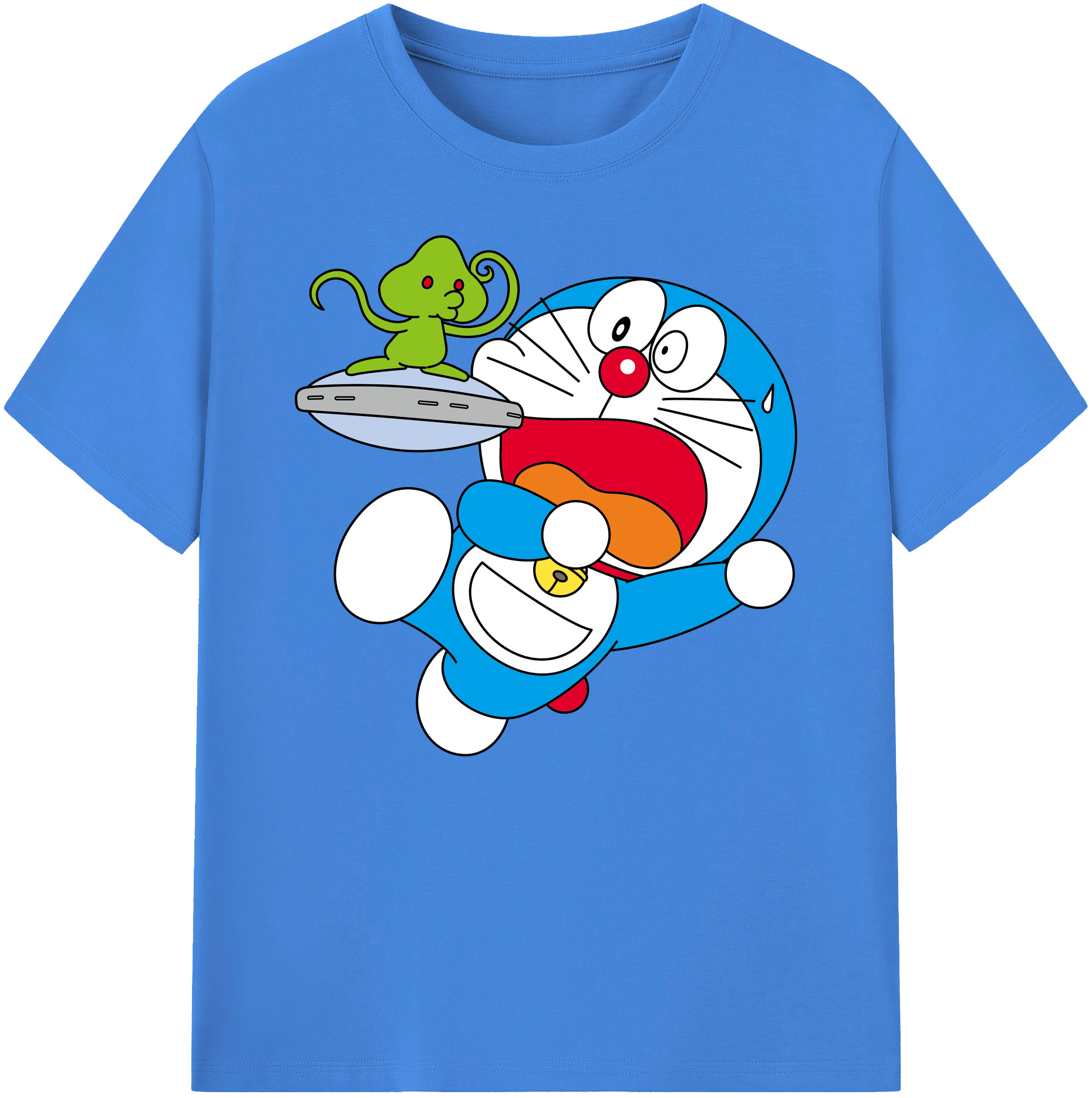 （画像用） ドラえもん Doraemon 綿100％ メンズ半袖Tシャツ｜肌触りやわらか＆通気性
