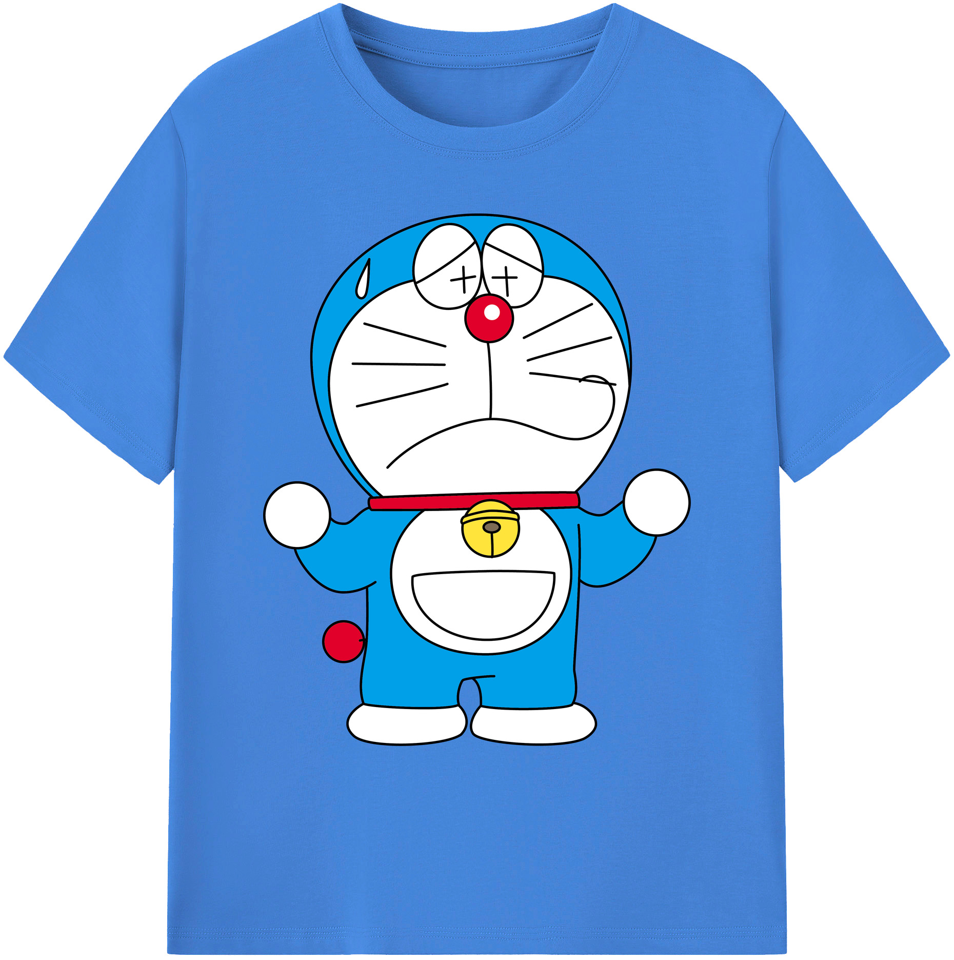 （画像用） ドラえもん Doraemon 綿100％ メンズ半袖Tシャツ｜肌触りやわらか＆通気性