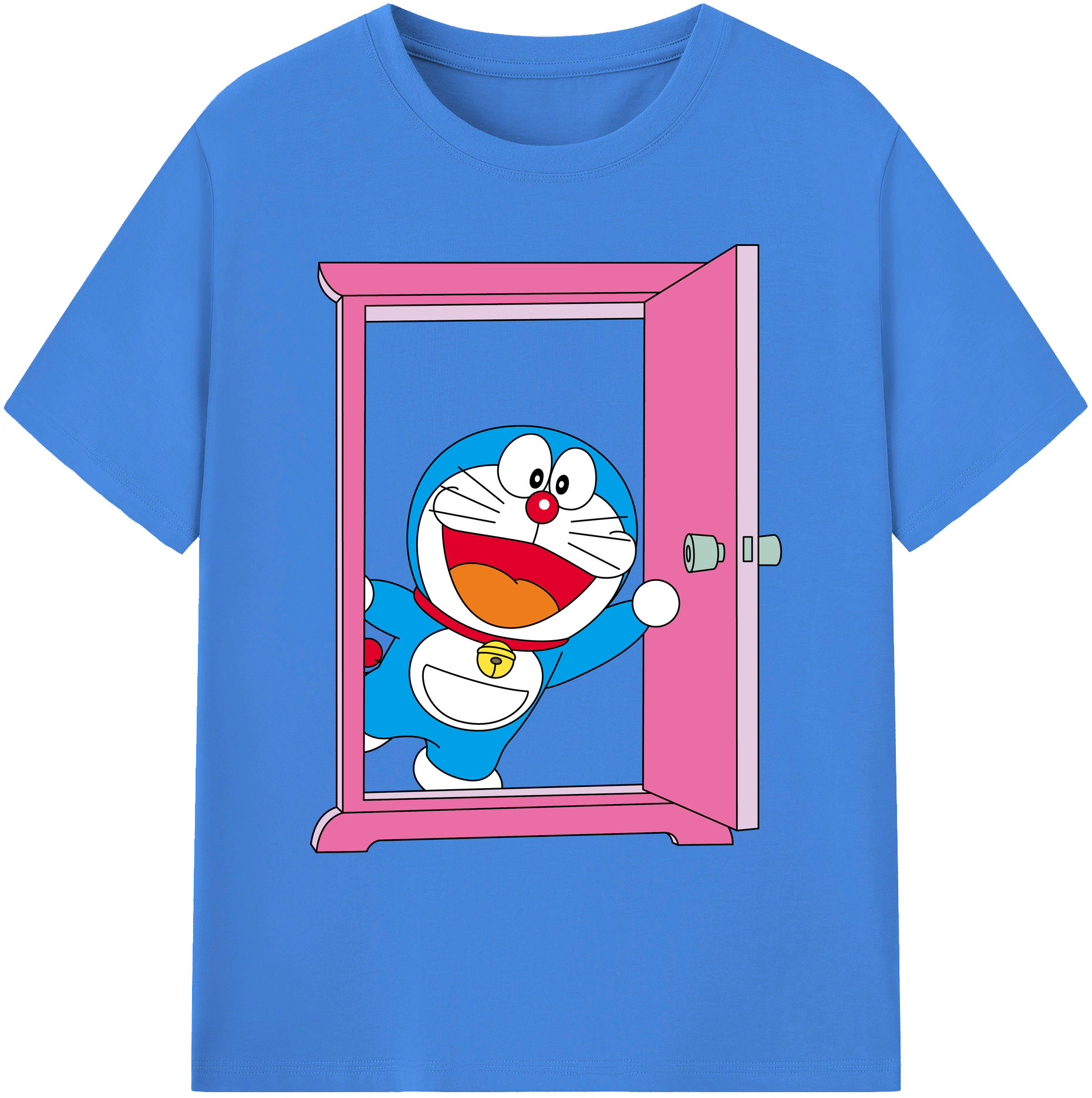 （画像用） ドラえもん Doraemon 綿100％ メンズ半袖Tシャツ｜肌触りやわらか＆通気性
