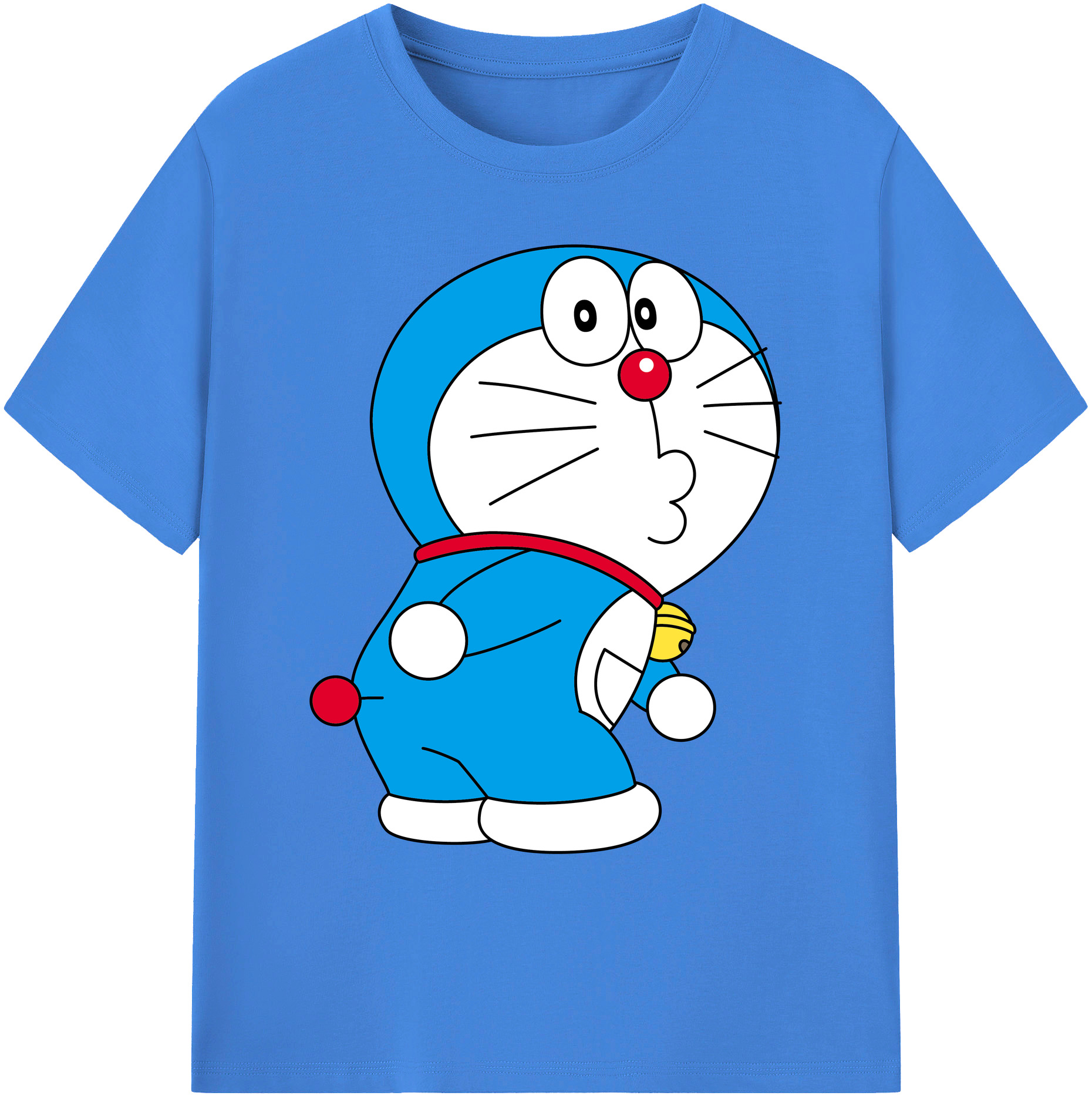 （画像用） ドラえもん Doraemon 綿100％ メンズ半袖Tシャツ｜肌触りやわらか＆通気性