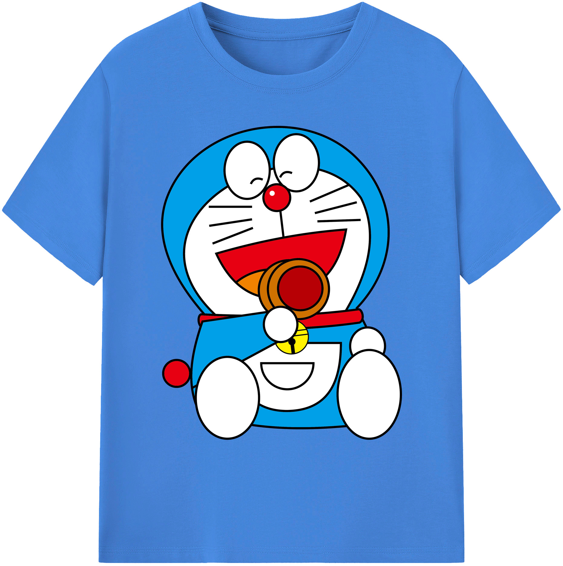 （画像用） ドラえもん Doraemon 綿100％ メンズ半袖Tシャツ｜肌触りやわらか＆通気性