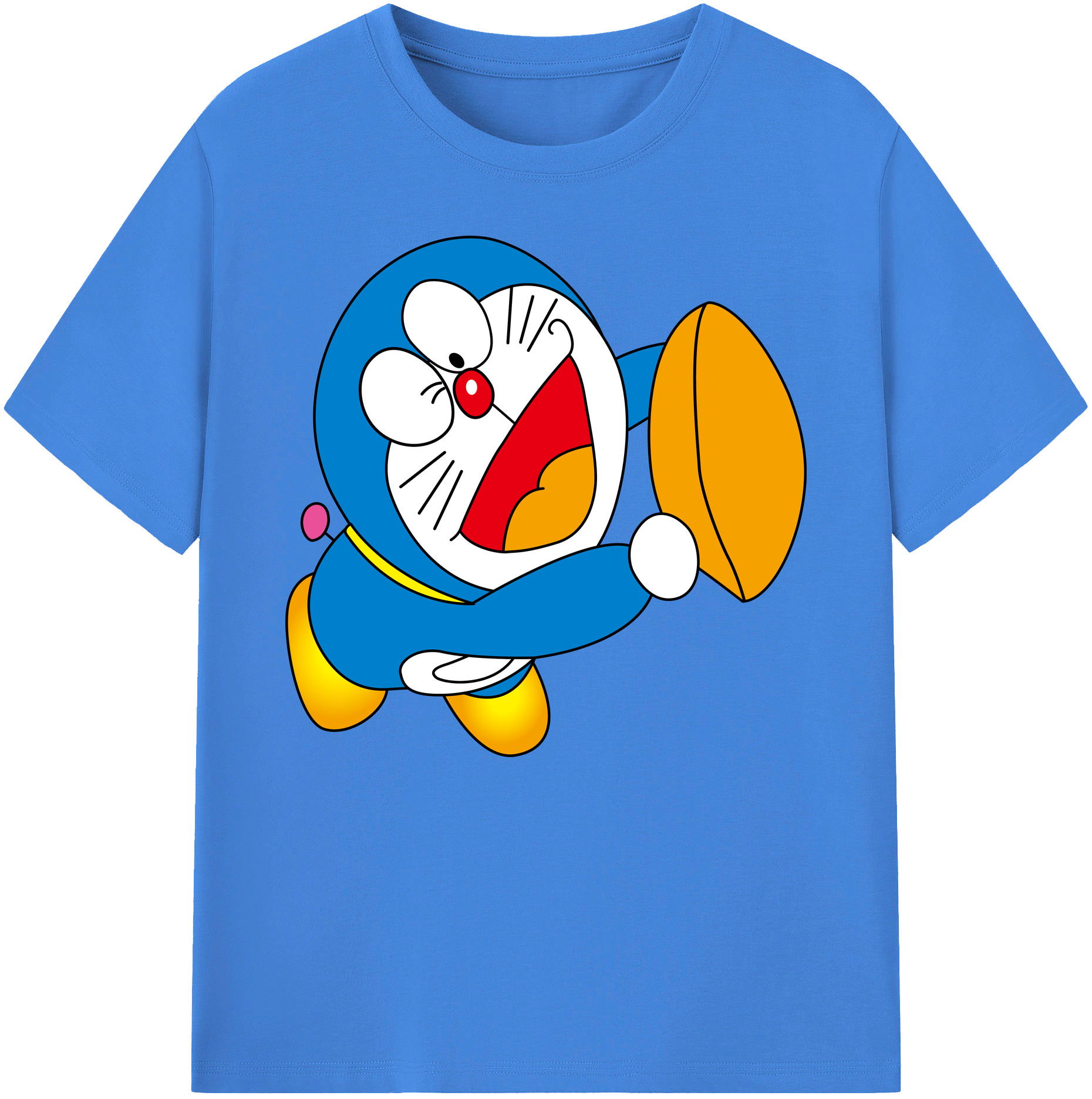 （画像用） ドラえもん Doraemon 綿100％ メンズ半袖Tシャツ｜肌触りやわらか＆通気性