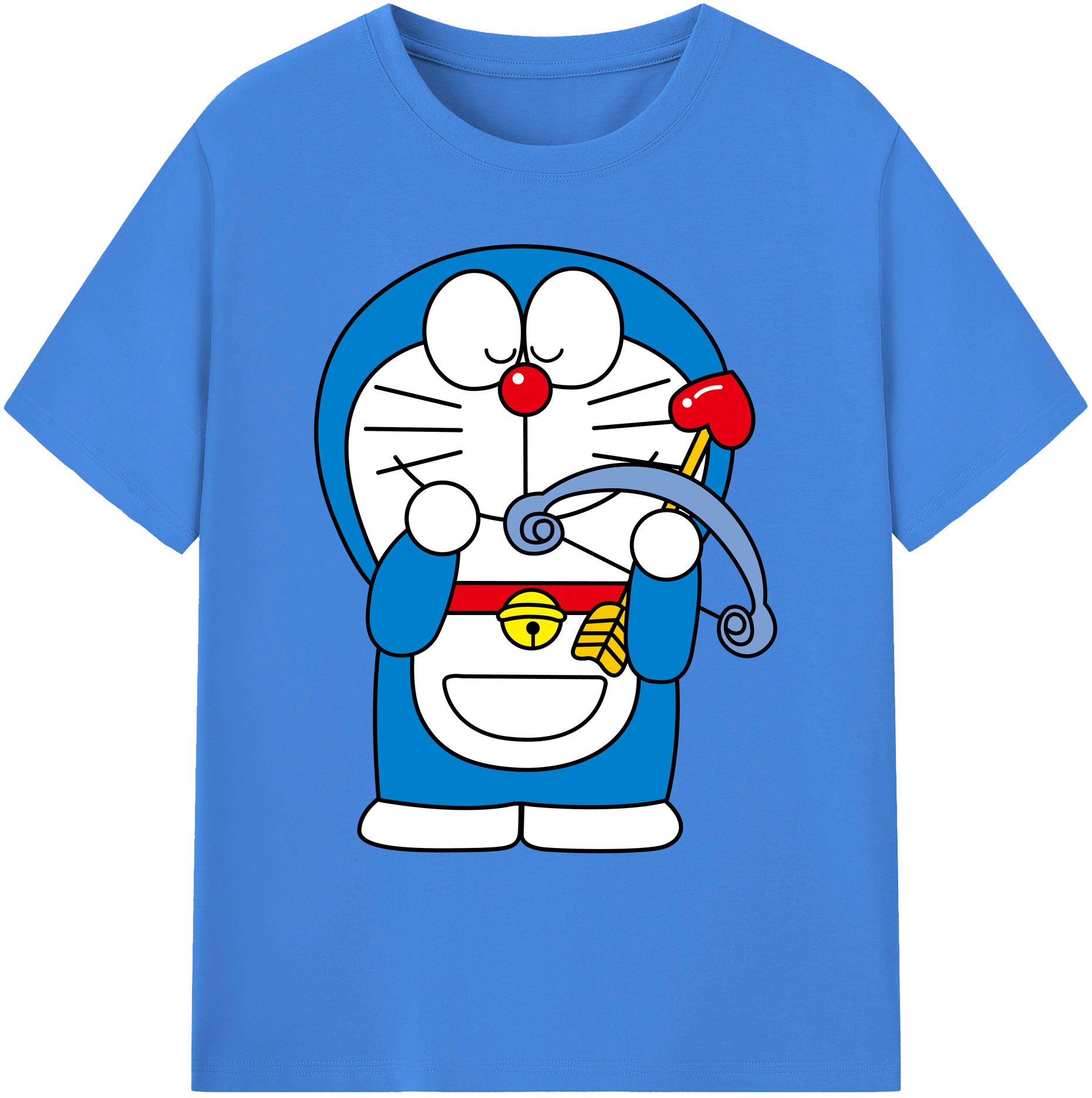 （画像用） ドラえもん Doraemon 綿100％ メンズ半袖Tシャツ｜肌触りやわらか＆通気性