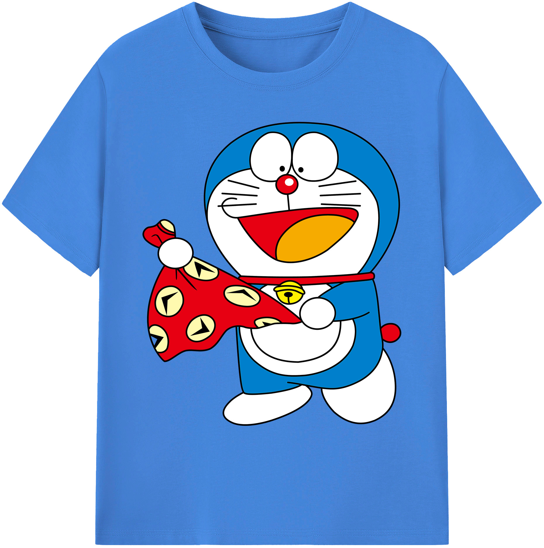 （画像用） ドラえもん Doraemon 綿100％ メンズ半袖Tシャツ｜肌触りやわらか＆通気性