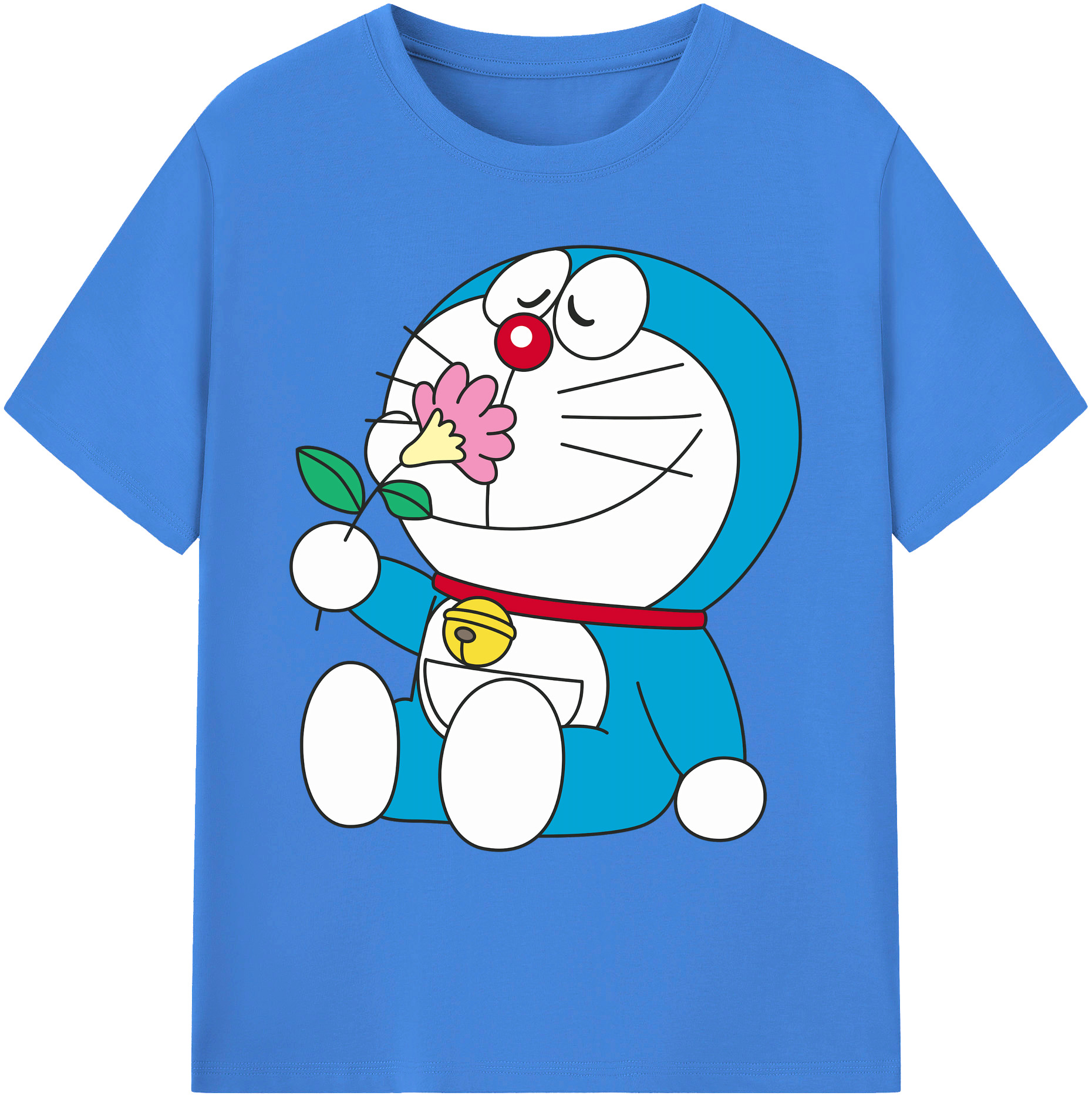 （画像用） ドラえもん Doraemon 綿100％ メンズ半袖Tシャツ｜肌触りやわらか＆通気性