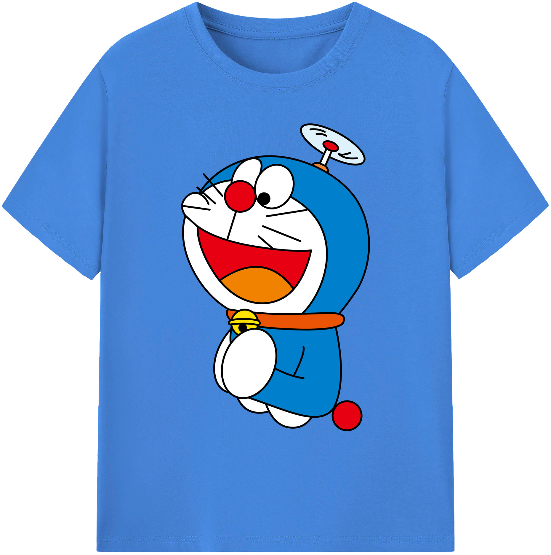 （画像用） ドラえもん Doraemon 綿100％ メンズ半袖Tシャツ｜肌触りやわらか＆通気性