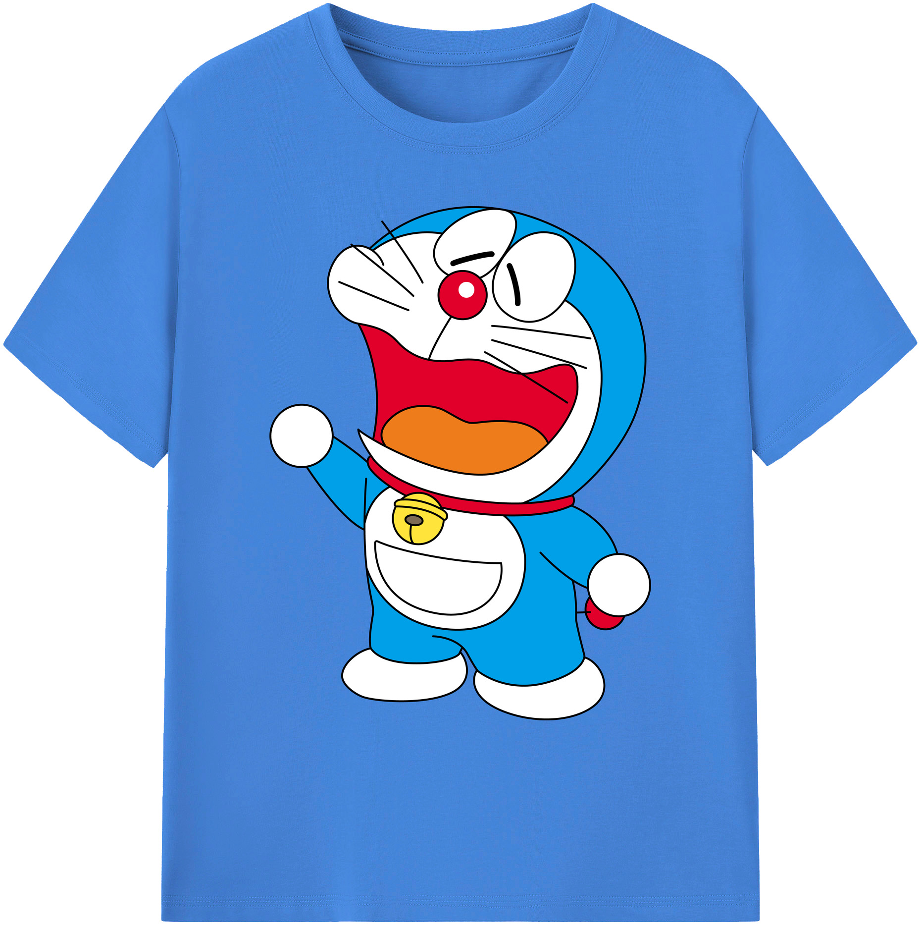 （画像用） ドラえもん Doraemon 綿100％ メンズ半袖Tシャツ｜肌触りやわらか＆通気性
