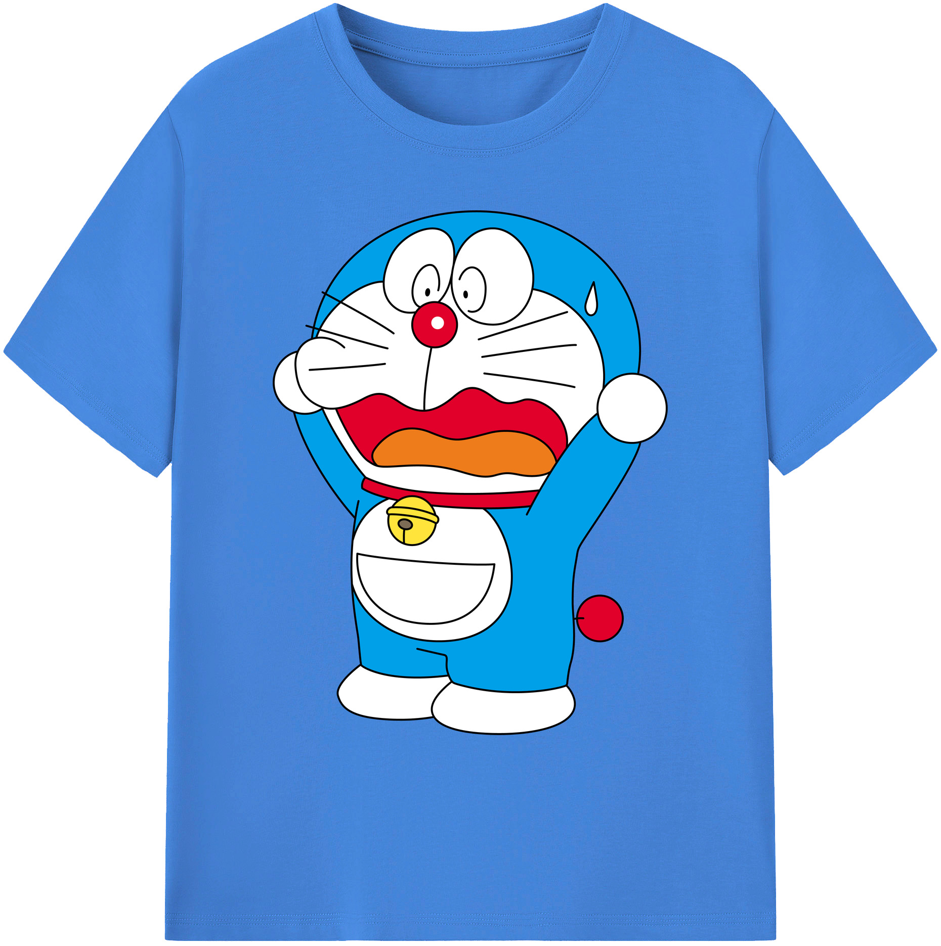 （画像用） ドラえもん Doraemon 綿100％ メンズ半袖Tシャツ｜肌触りやわらか＆通気性