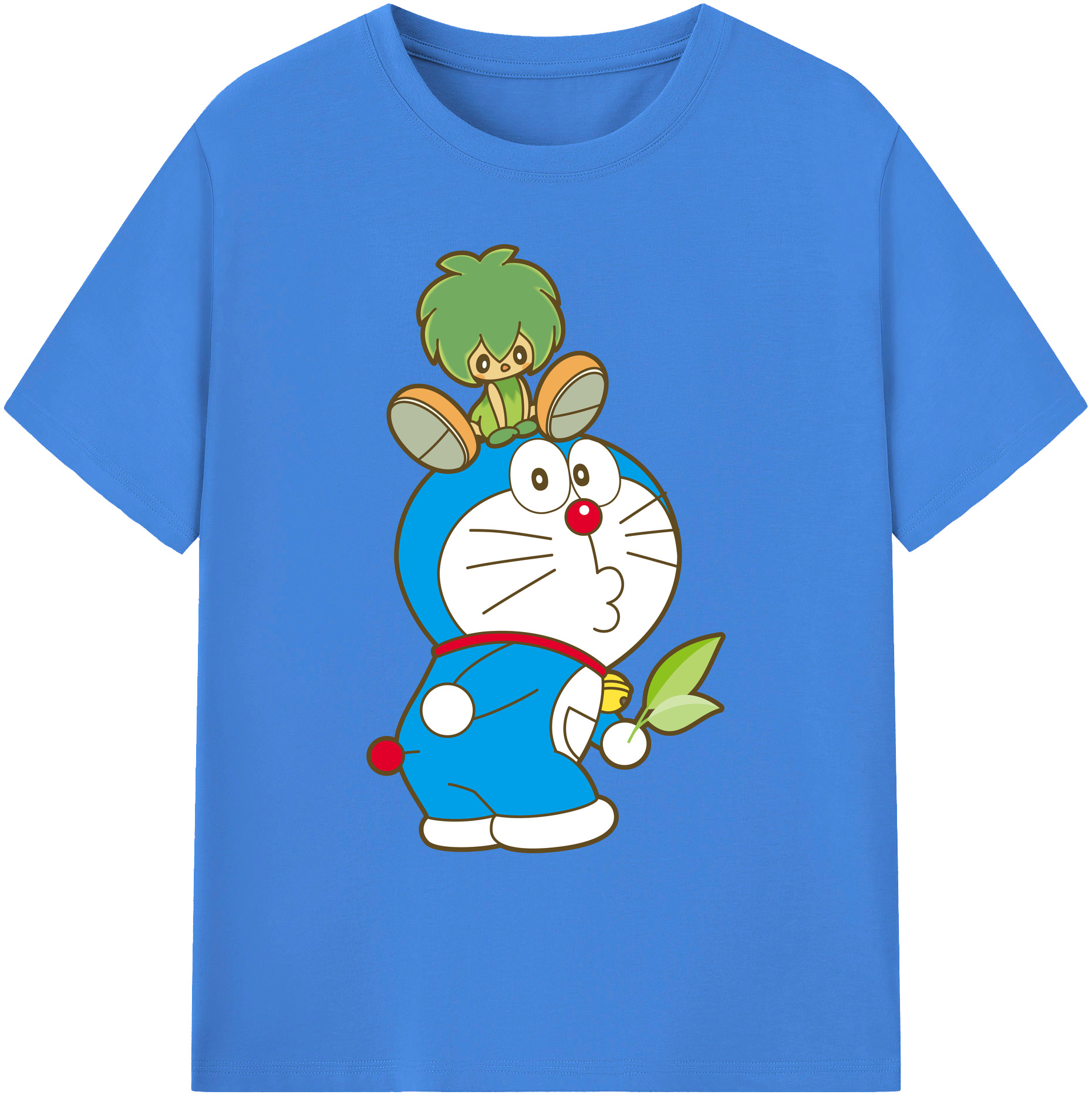 （画像用） ドラえもん Doraemon 綿100％ メンズ半袖Tシャツ｜肌触りやわらか＆通気性