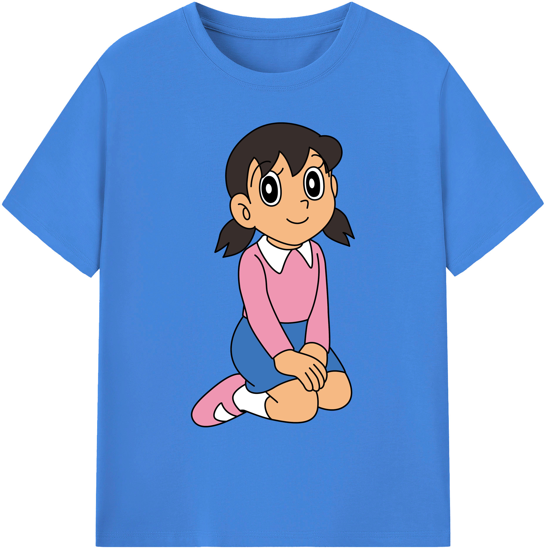 （画像用） ドラえもん みなもと しずか Doraemon Shizuka Minamoto 綿100％ メンズ半袖Tシャツ｜肌触りやわらか＆通気性