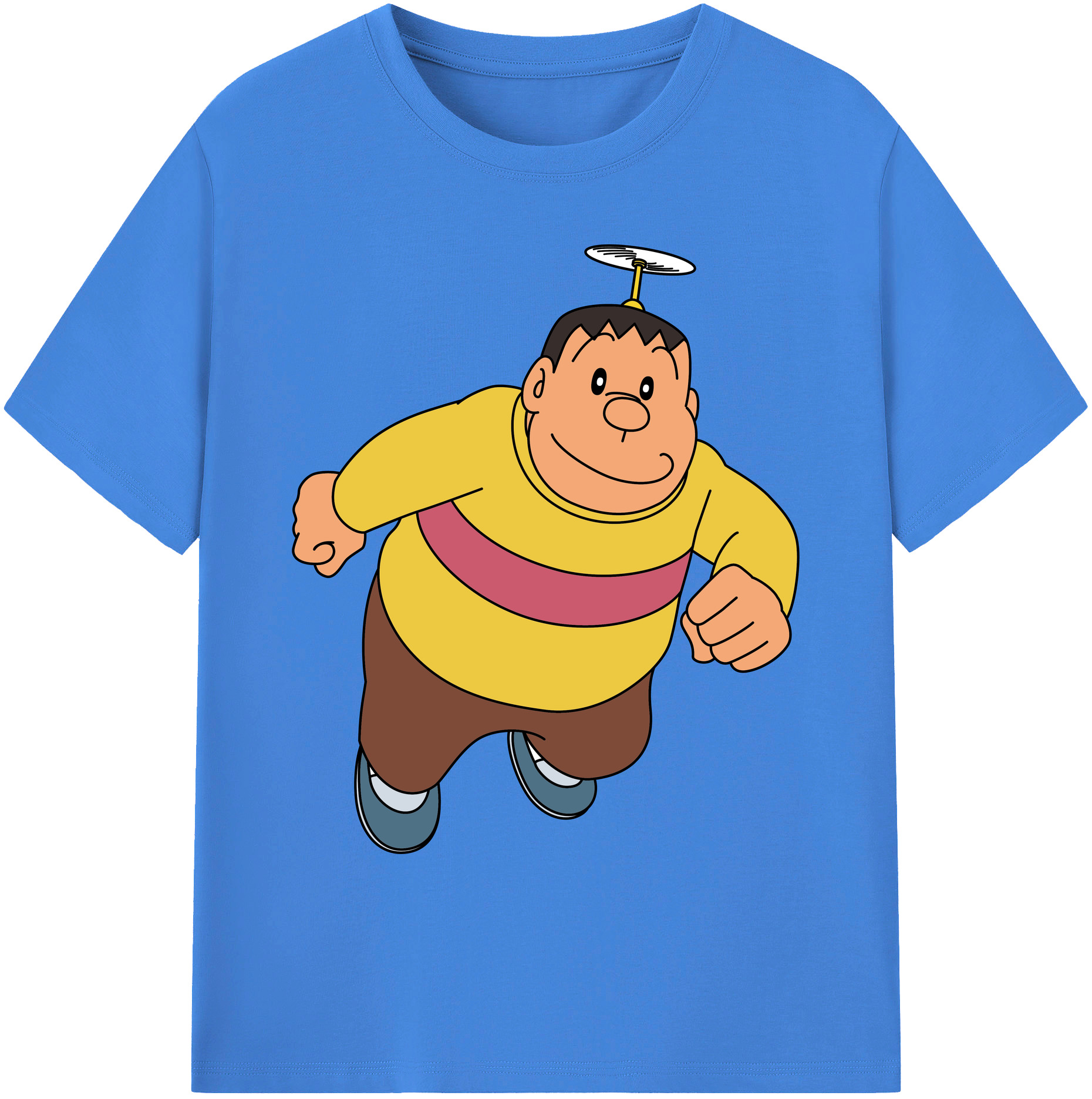 （画像用） ドラえもん 剛田武 Doraemon Gouta Takeshi 綿100％ メンズ半袖Tシャツ｜肌触りやわらか＆通気性