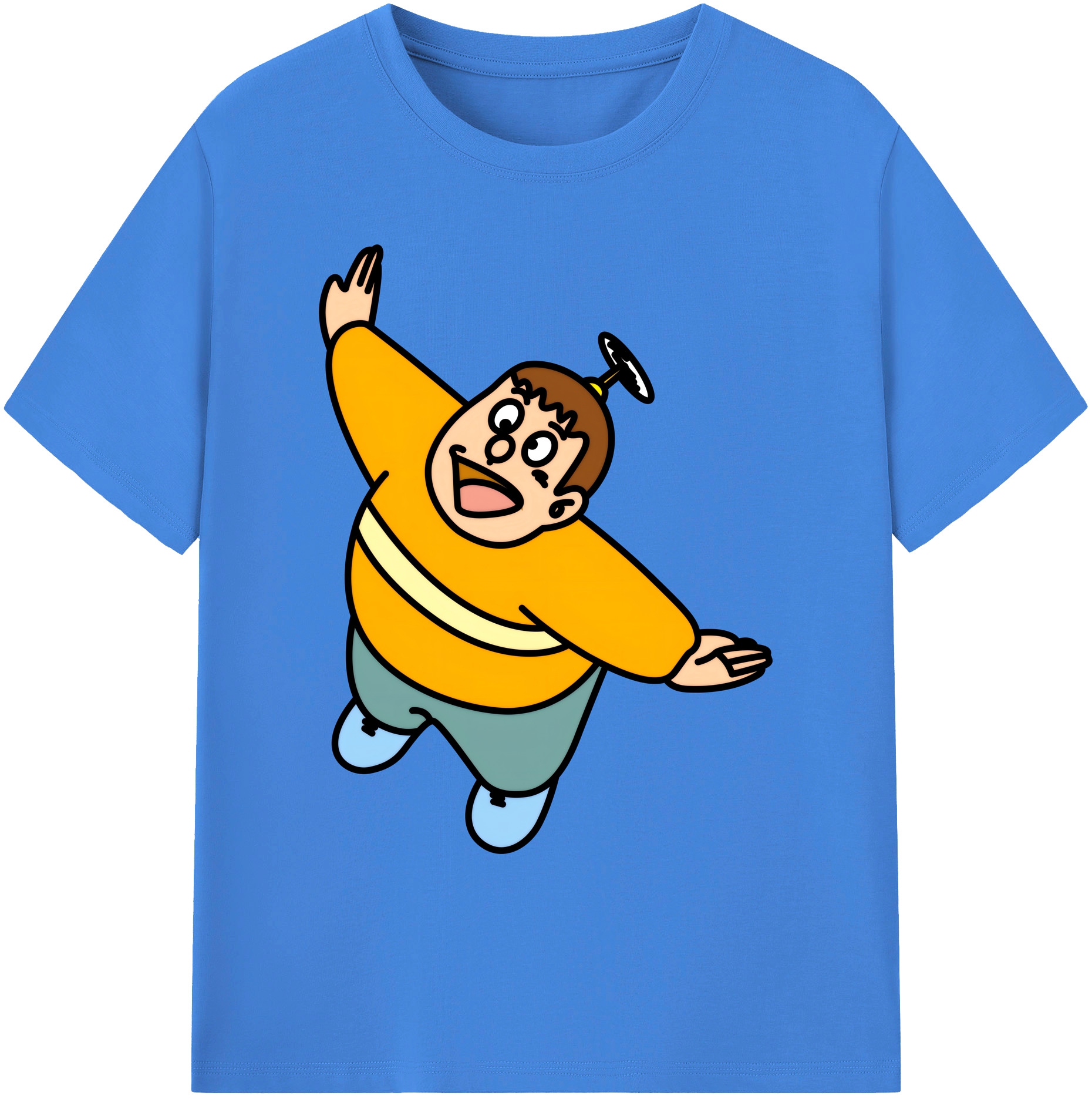 （画像用） ドラえもん 剛田武 Doraemon Gouta Takeshi 綿100％ メンズ半袖Tシャツ｜肌触りやわらか＆通気性