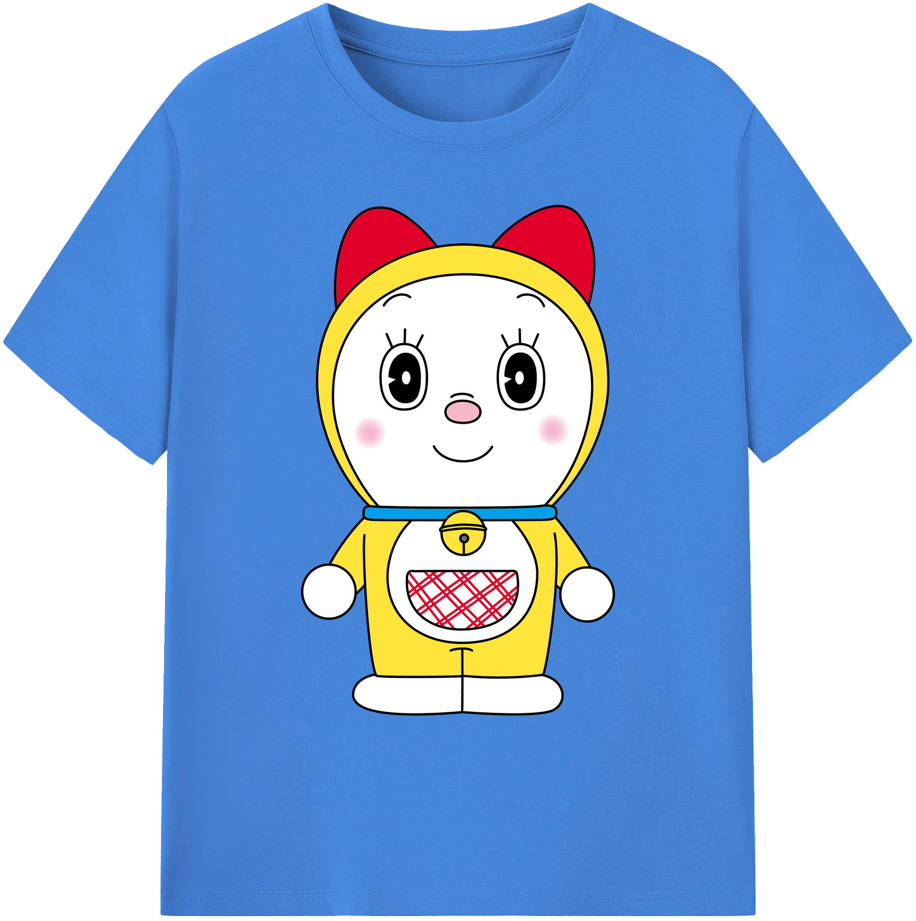 （画像用） ドラえもん ドラミ Doraemon Dorami 綿100％ メンズ半袖Tシャツ｜肌触りやわらか＆通気性