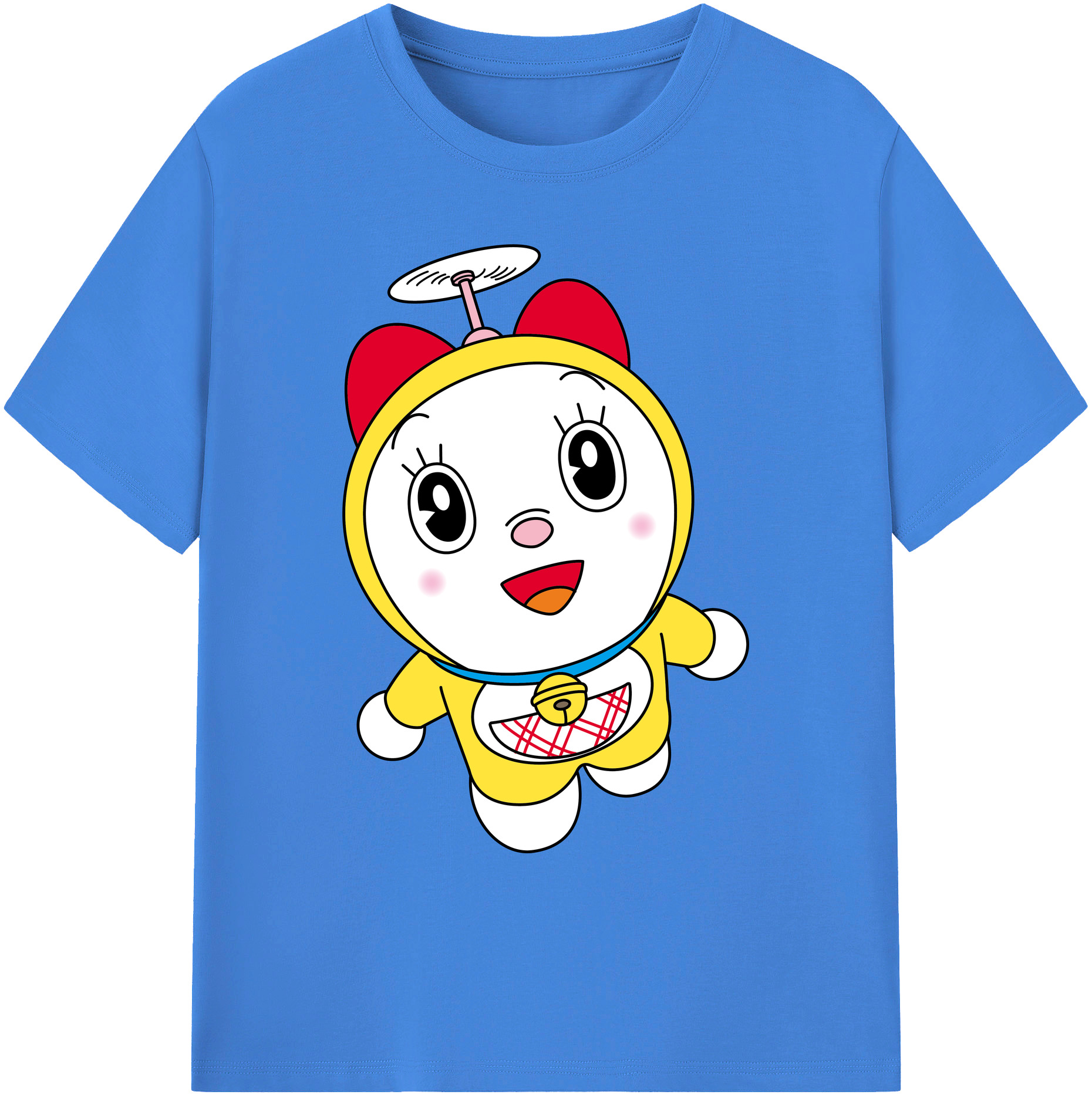 （画像用） ドラえもん ドラミ Doraemon Dorami 綿100％ メンズ半袖Tシャツ｜肌触りやわらか＆通気性