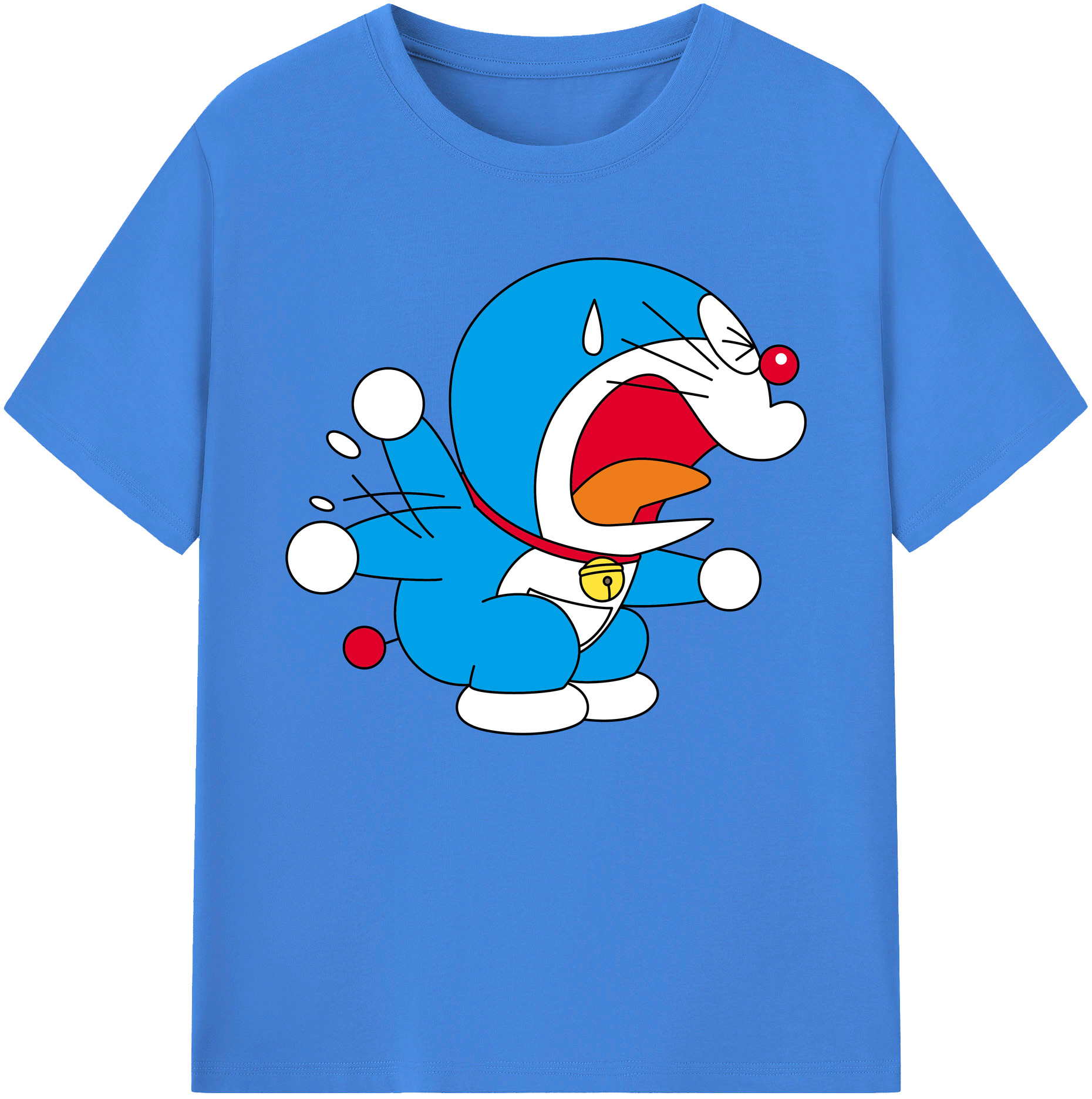 （画像用） ドラえもん Doraemon 綿100％ メンズ半袖Tシャツ｜肌触りやわらか＆通気性