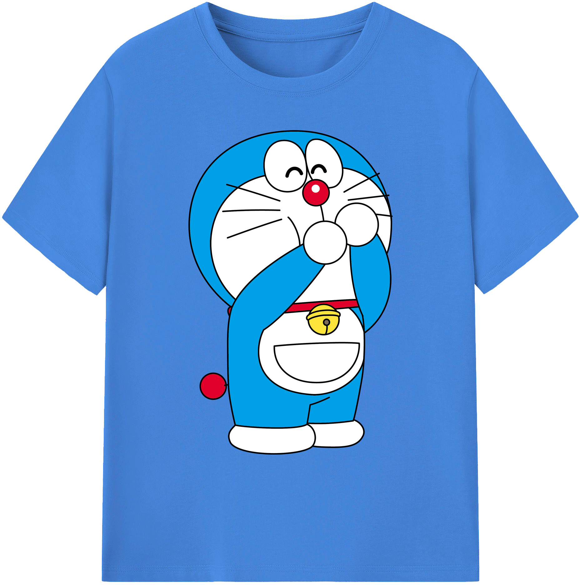 （画像用） ドラえもん Doraemon 綿100％ メンズ半袖Tシャツ｜肌触りやわらか＆通気性