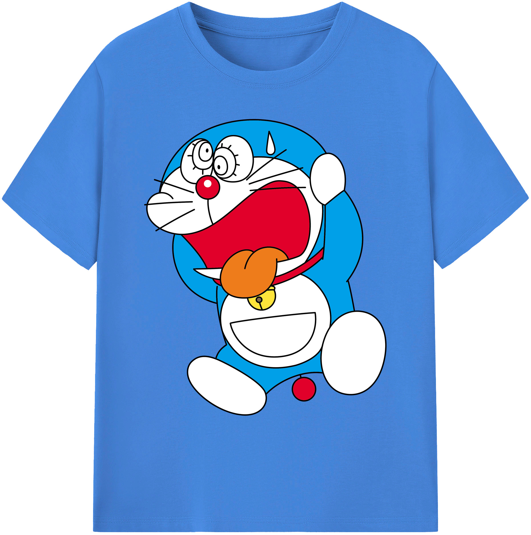 （画像用） ドラえもん Doraemon 綿100％ メンズ半袖Tシャツ｜肌触りやわらか＆通気性