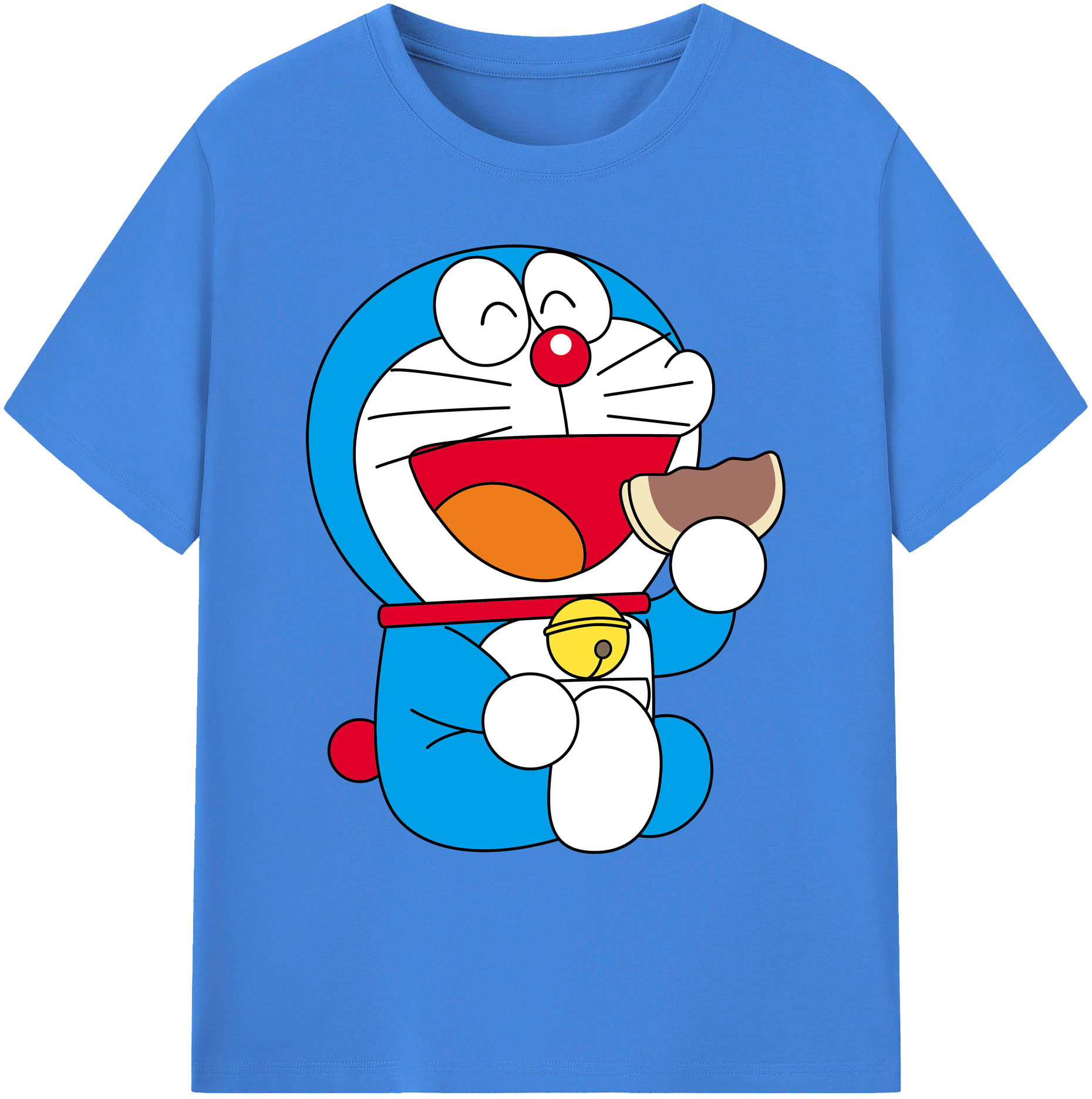 （画像用） ドラえもん Doraemon 綿100％ メンズ半袖Tシャツ｜肌触りやわらか＆通気性