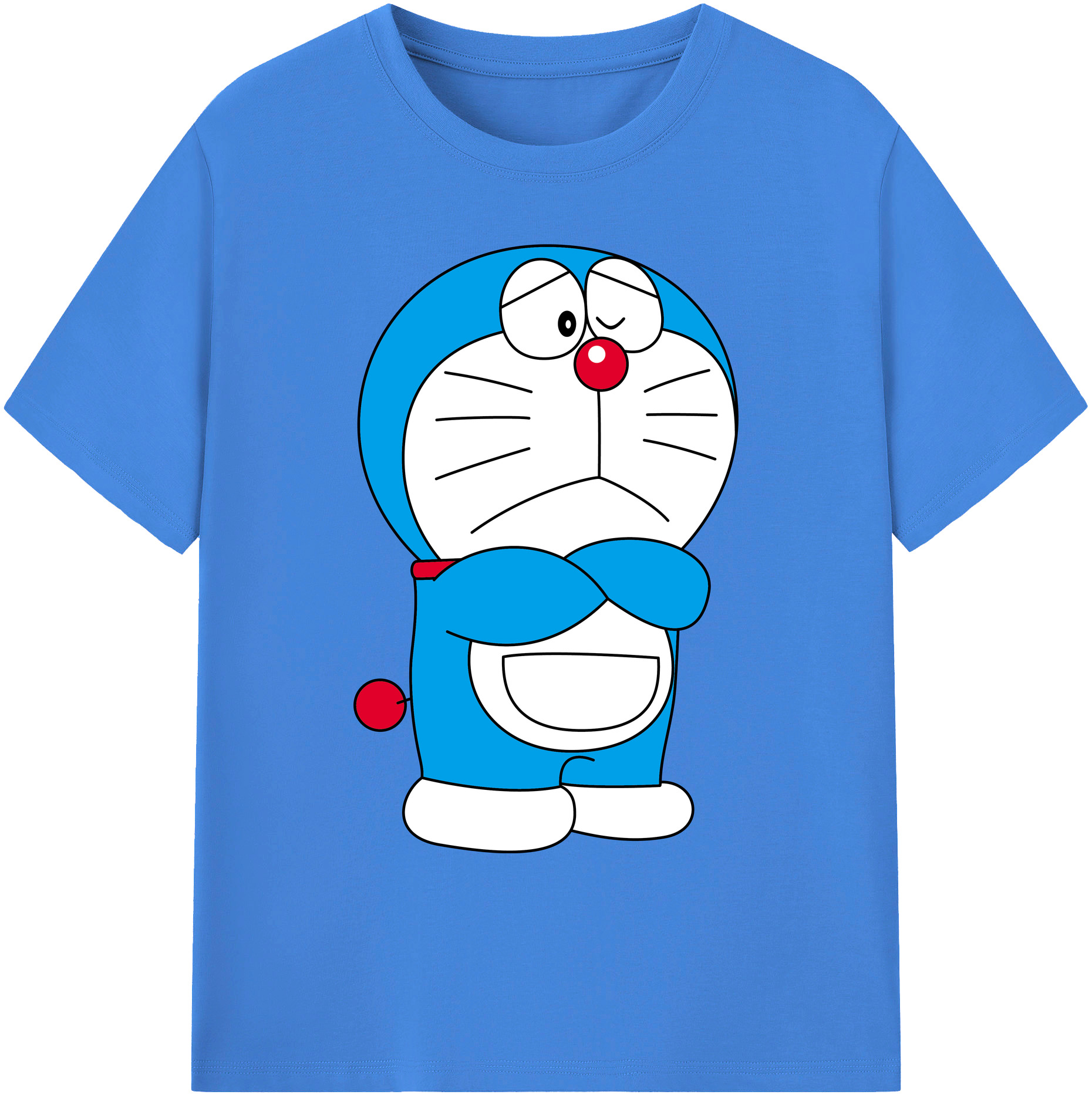 （画像用） ドラえもん Doraemon 綿100％ メンズ半袖Tシャツ｜肌触りやわらか＆通気性