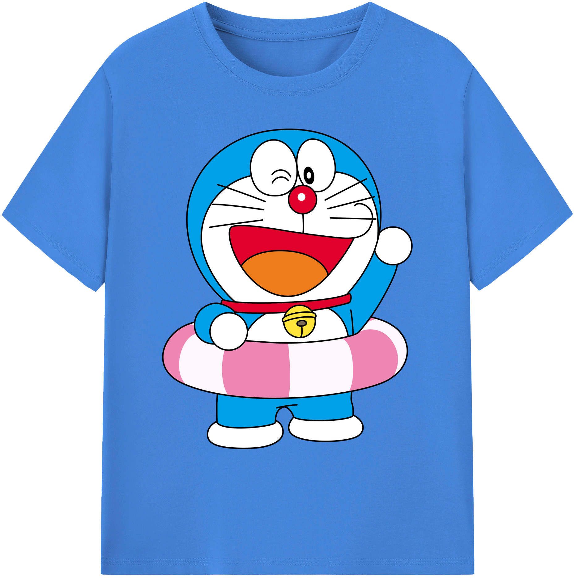 （画像用） ドラえもん Doraemon 綿100％ メンズ半袖Tシャツ｜肌触りやわらか＆通気性