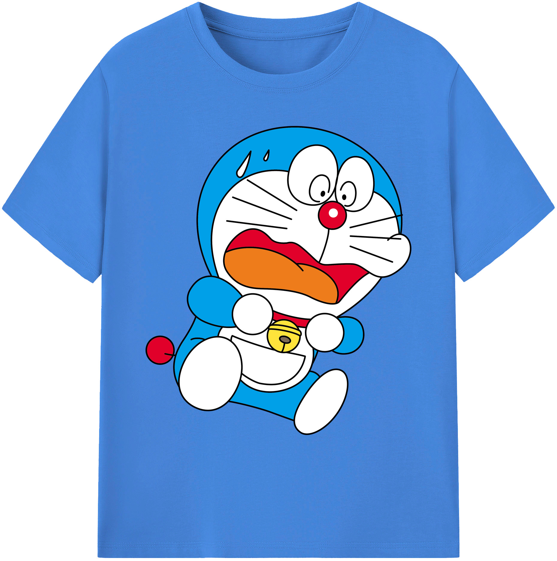 （画像用） ドラえもん Doraemon 綿100％ メンズ半袖Tシャツ｜肌触りやわらか＆通気性