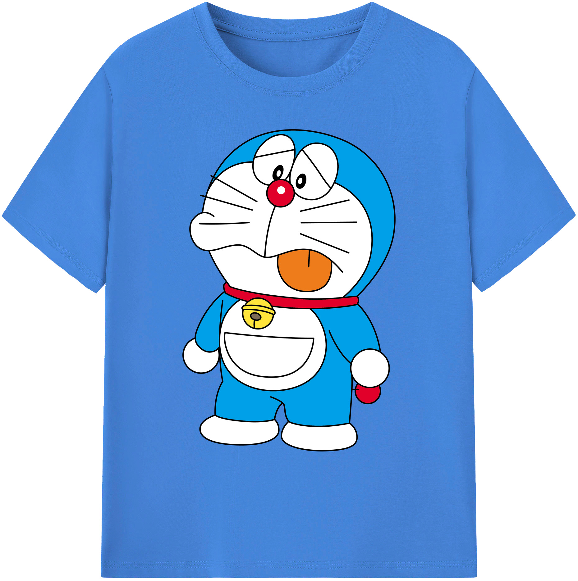 （画像用） ドラえもん Doraemon 綿100％ メンズ半袖Tシャツ｜肌触りやわらか＆通気性