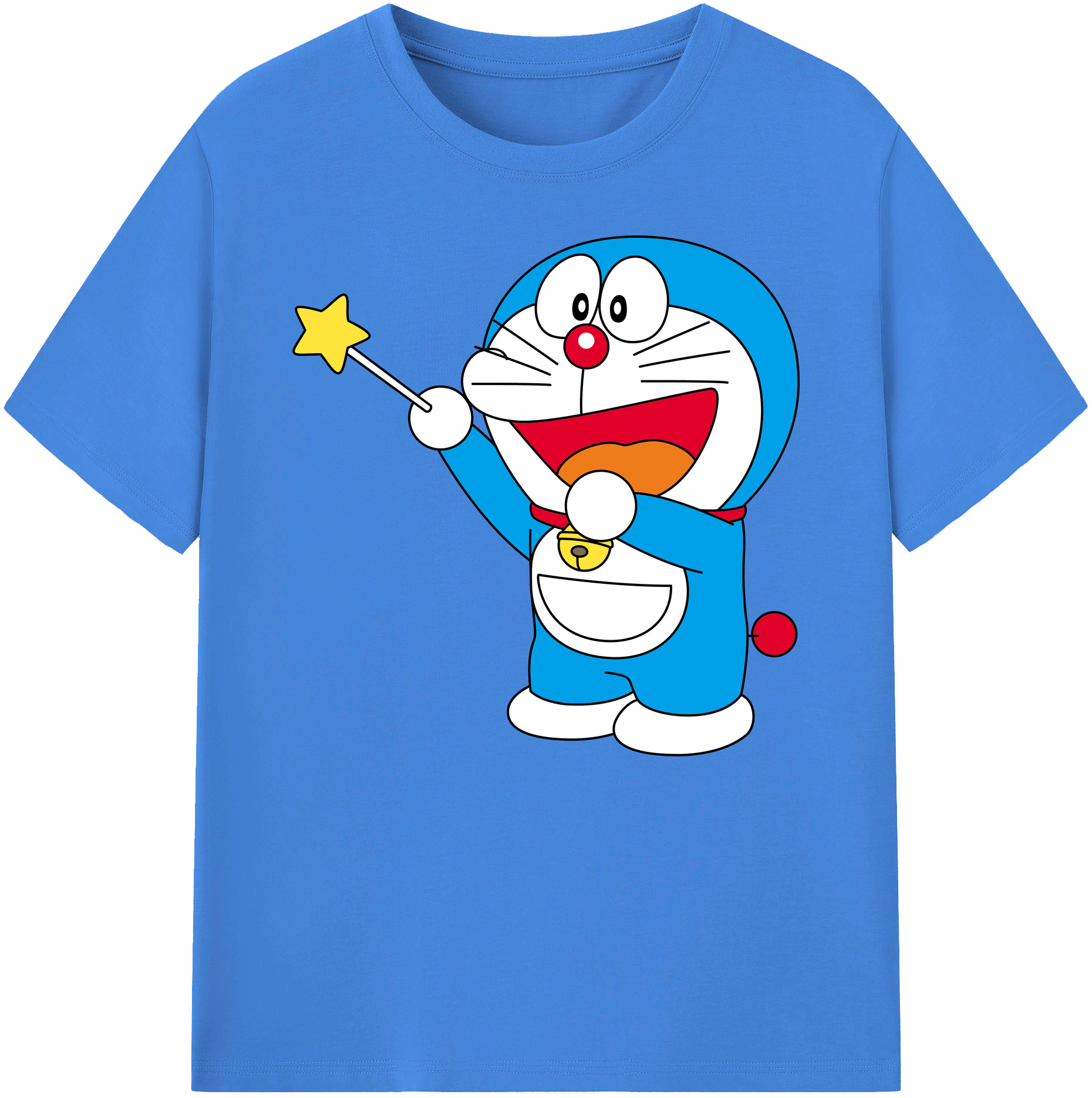 （画像用） ドラえもん Doraemon 綿100％ メンズ半袖Tシャツ｜肌触りやわらか＆通気性
