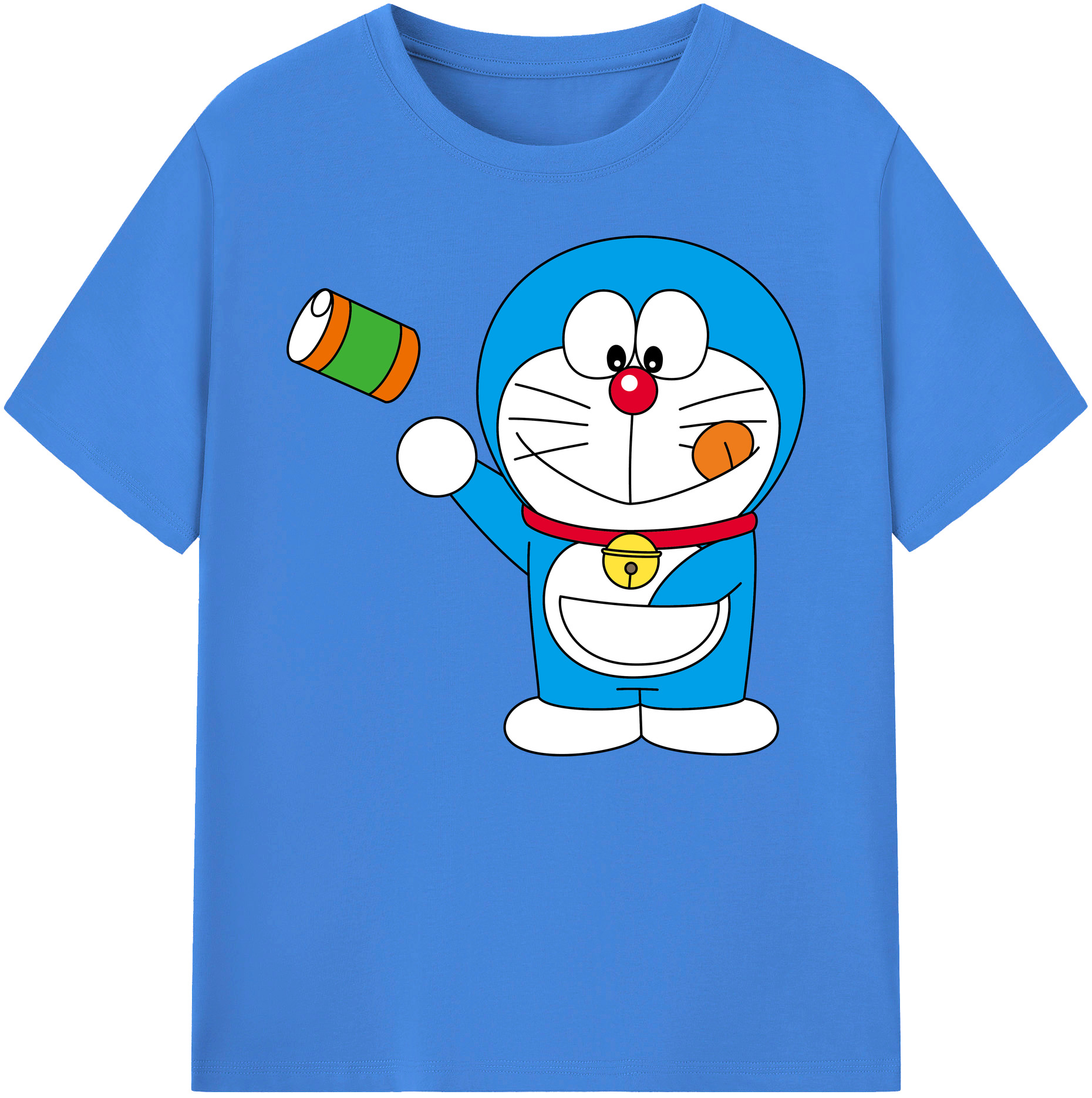 （画像用） ドラえもん Doraemon 綿100％ メンズ半袖Tシャツ｜肌触りやわらか＆通気性