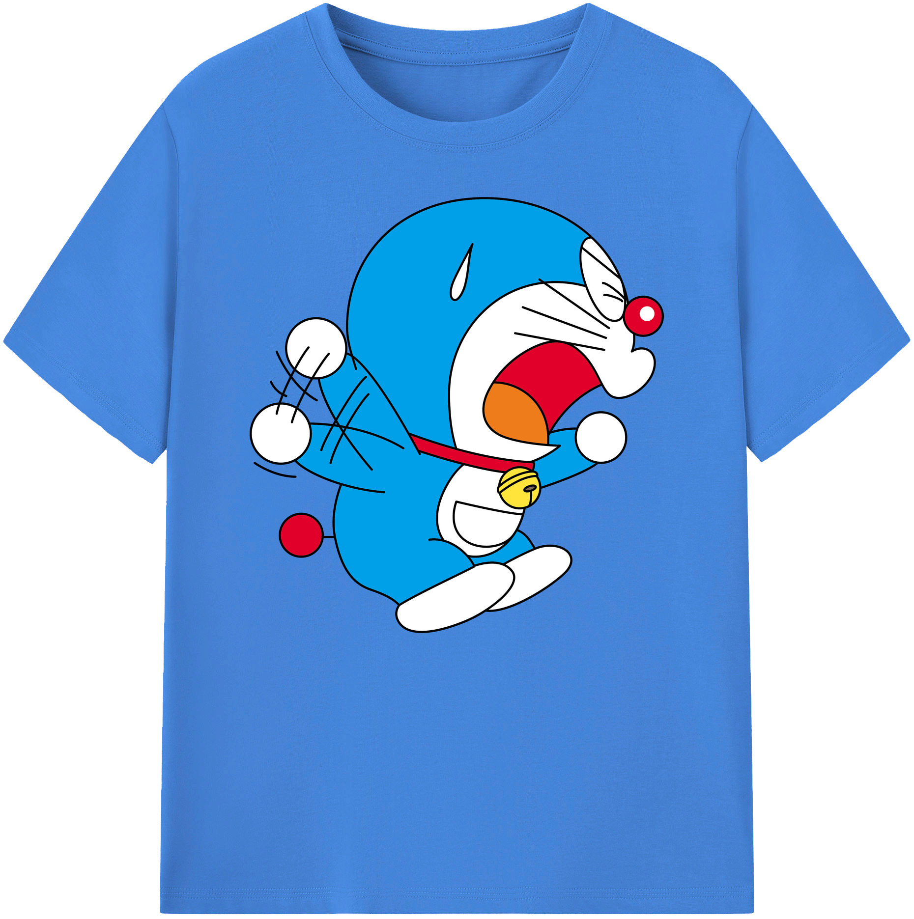 （画像用） ドラえもん Doraemon 綿100％ メンズ半袖Tシャツ｜肌触りやわらか＆通気性
