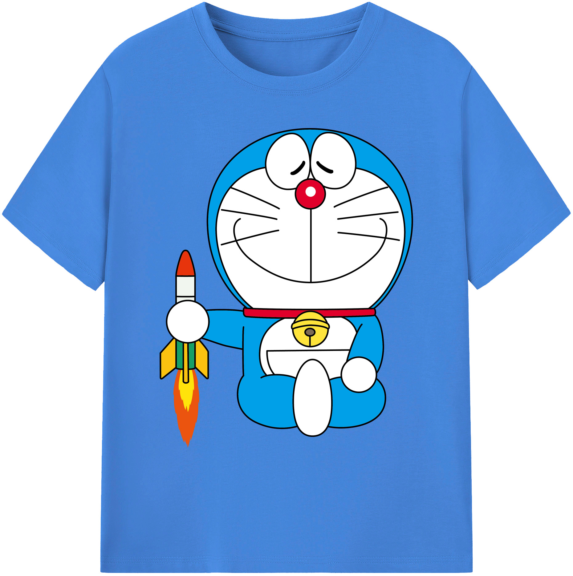 （画像用） ドラえもん Doraemon 綿100％ メンズ半袖Tシャツ｜肌触りやわらか＆通気性