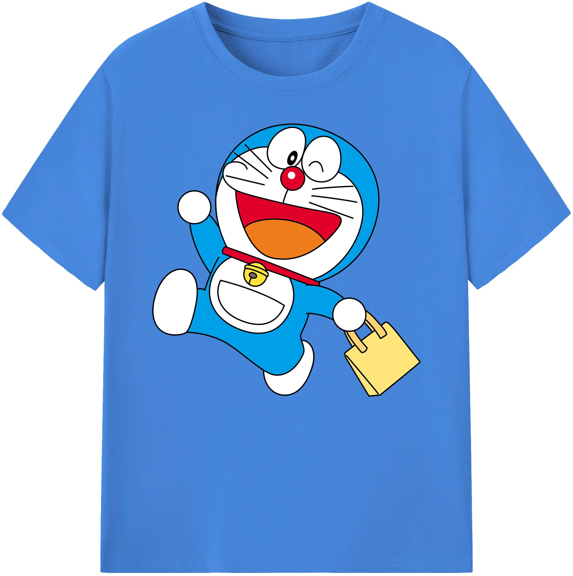 （画像用） ドラえもん Doraemon 綿100％ メンズ半袖Tシャツ｜肌触りやわらか＆通気性