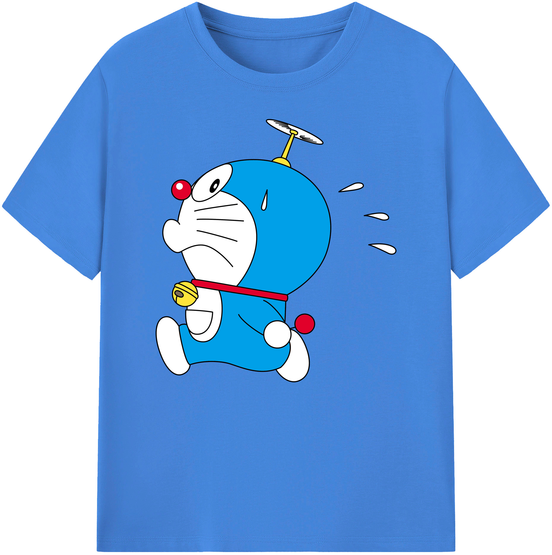 （画像用） ドラえもん Doraemon 綿100％ メンズ半袖Tシャツ｜肌触りやわらか＆通気性
