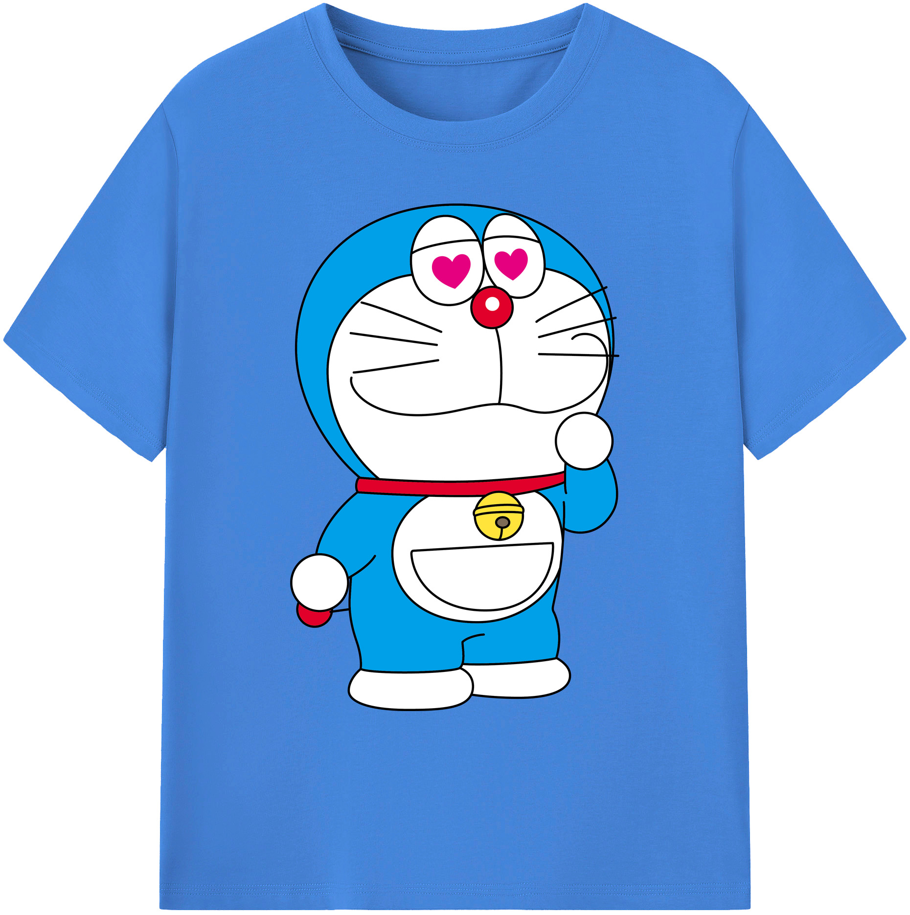 （画像用） ドラえもん Doraemon 綿100％ メンズ半袖Tシャツ｜肌触りやわらか＆通気性