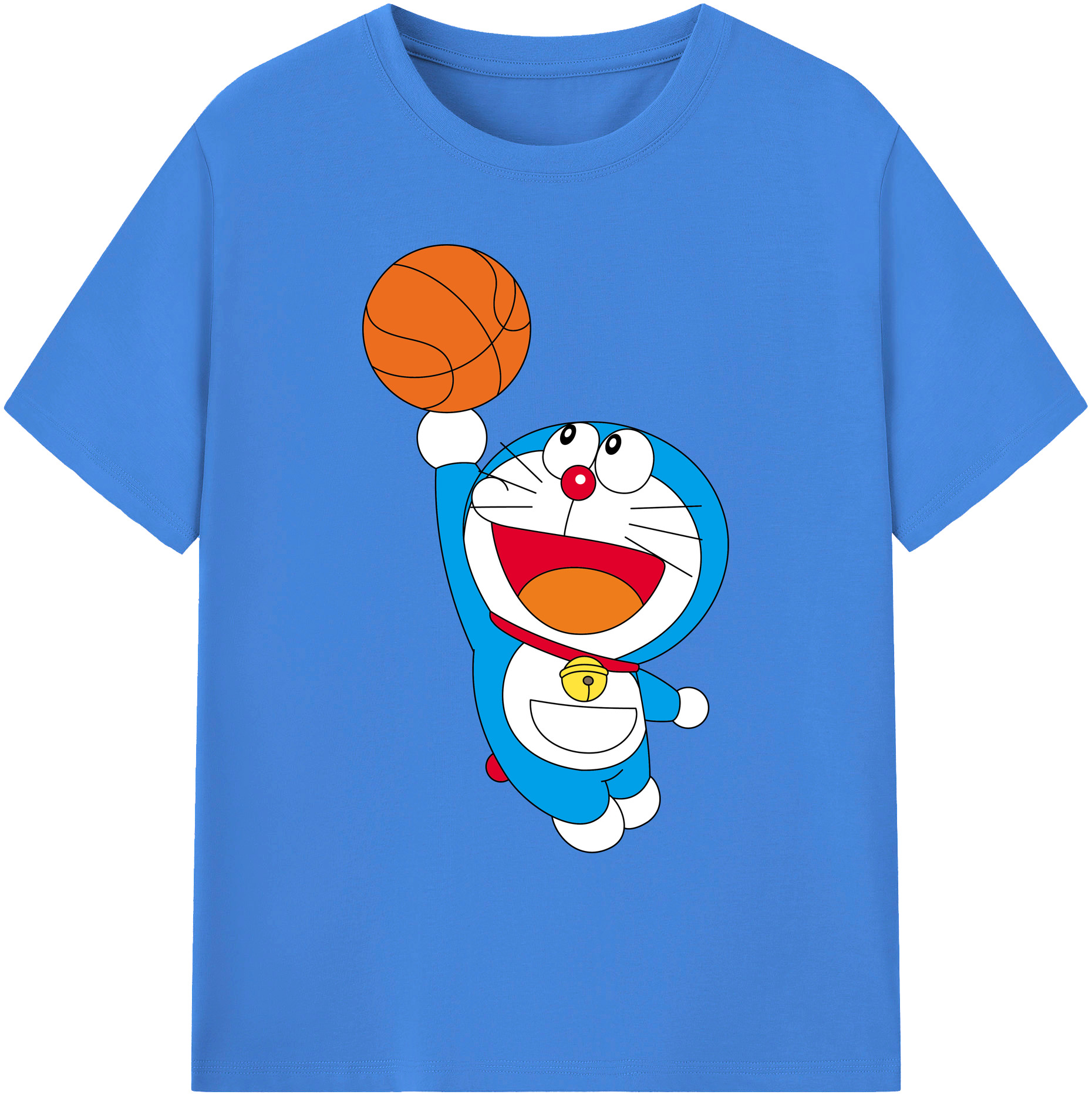 （画像用） ドラえもん Doraemon 綿100％ メンズ半袖Tシャツ｜肌触りやわらか＆通気性