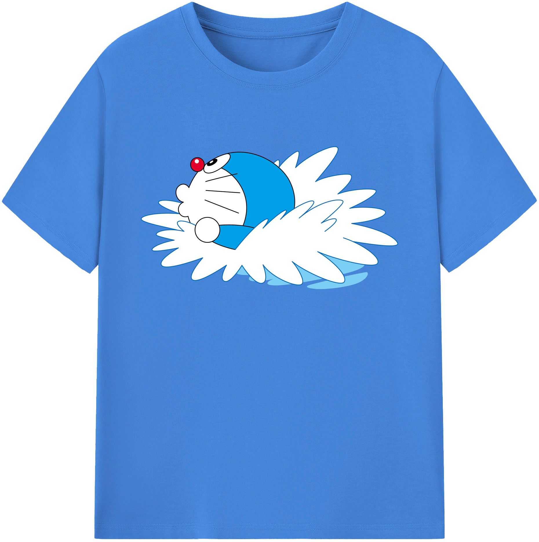（画像用） ドラえもん Doraemon 綿100％ メンズ半袖Tシャツ｜肌触りやわらか＆通気性