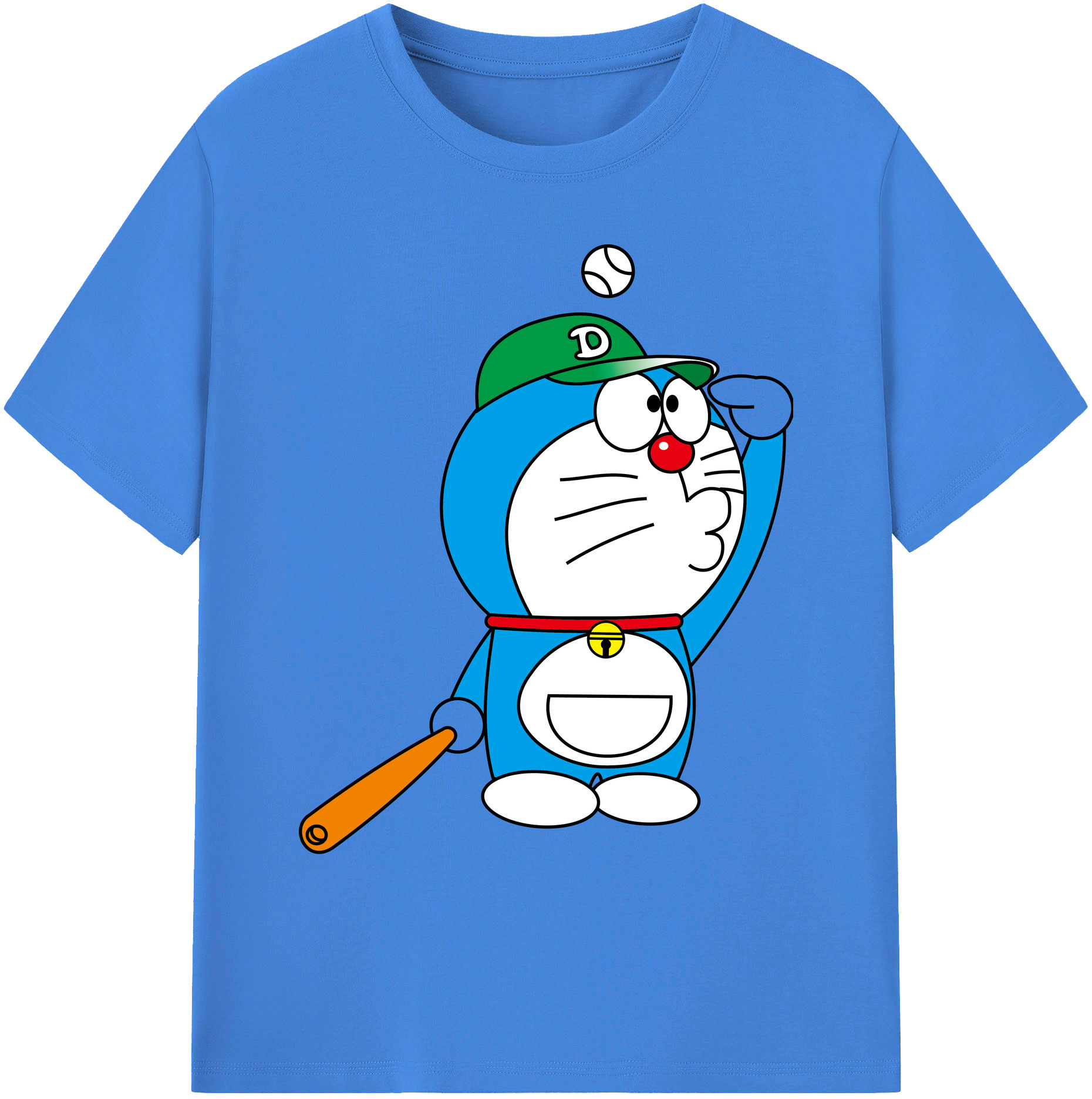 （画像用） ドラえもん Doraemon 綿100％ メンズ半袖Tシャツ｜肌触りやわらか＆通気性