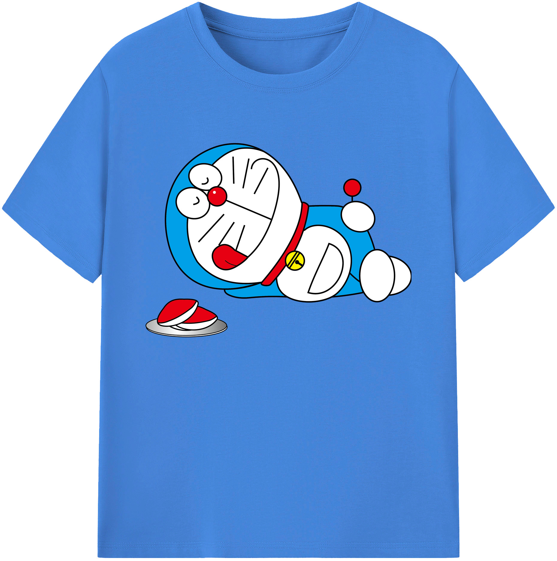 （画像用） ドラえもん Doraemon 綿100％ メンズ半袖Tシャツ｜肌触りやわらか＆通気性
