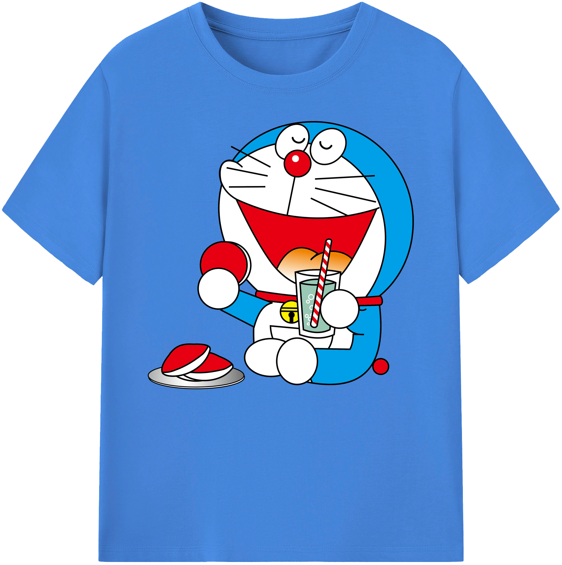 （画像用） ドラえもん Doraemon 綿100％ メンズ半袖Tシャツ｜肌触りやわらか＆通気性