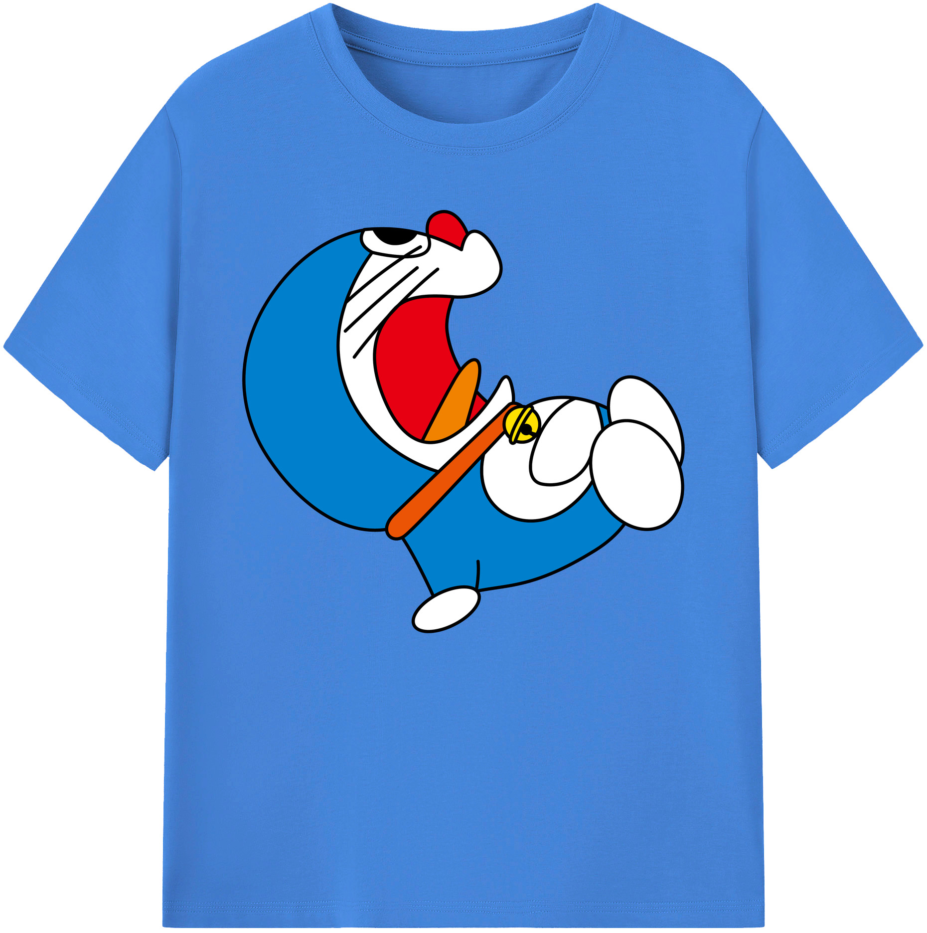 （画像用） ドラえもん Doraemon 綿100％ メンズ半袖Tシャツ｜肌触りやわらか＆通気性