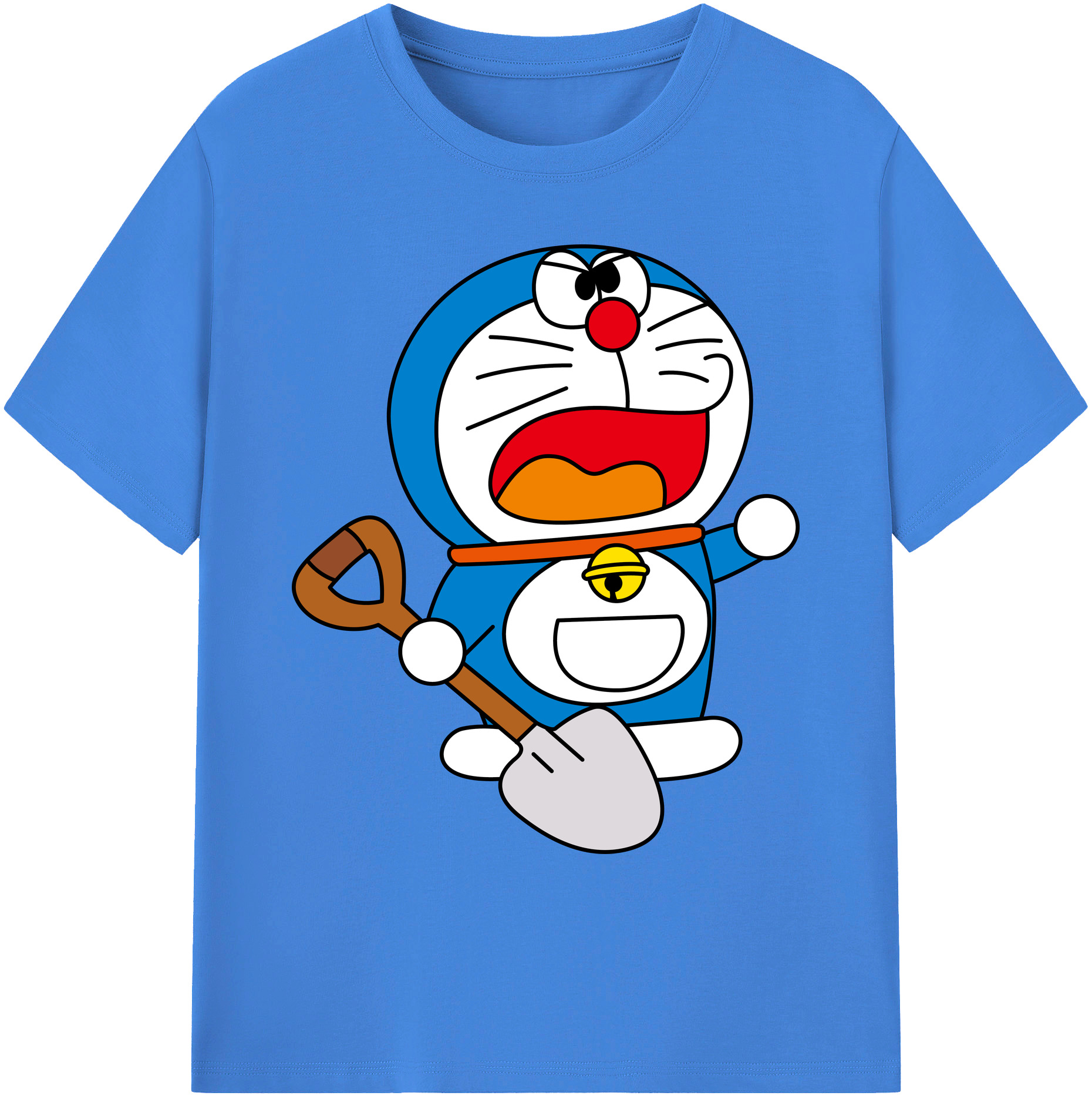 （画像用） ドラえもん Doraemon 綿100％ メンズ半袖Tシャツ｜肌触りやわらか＆通気性