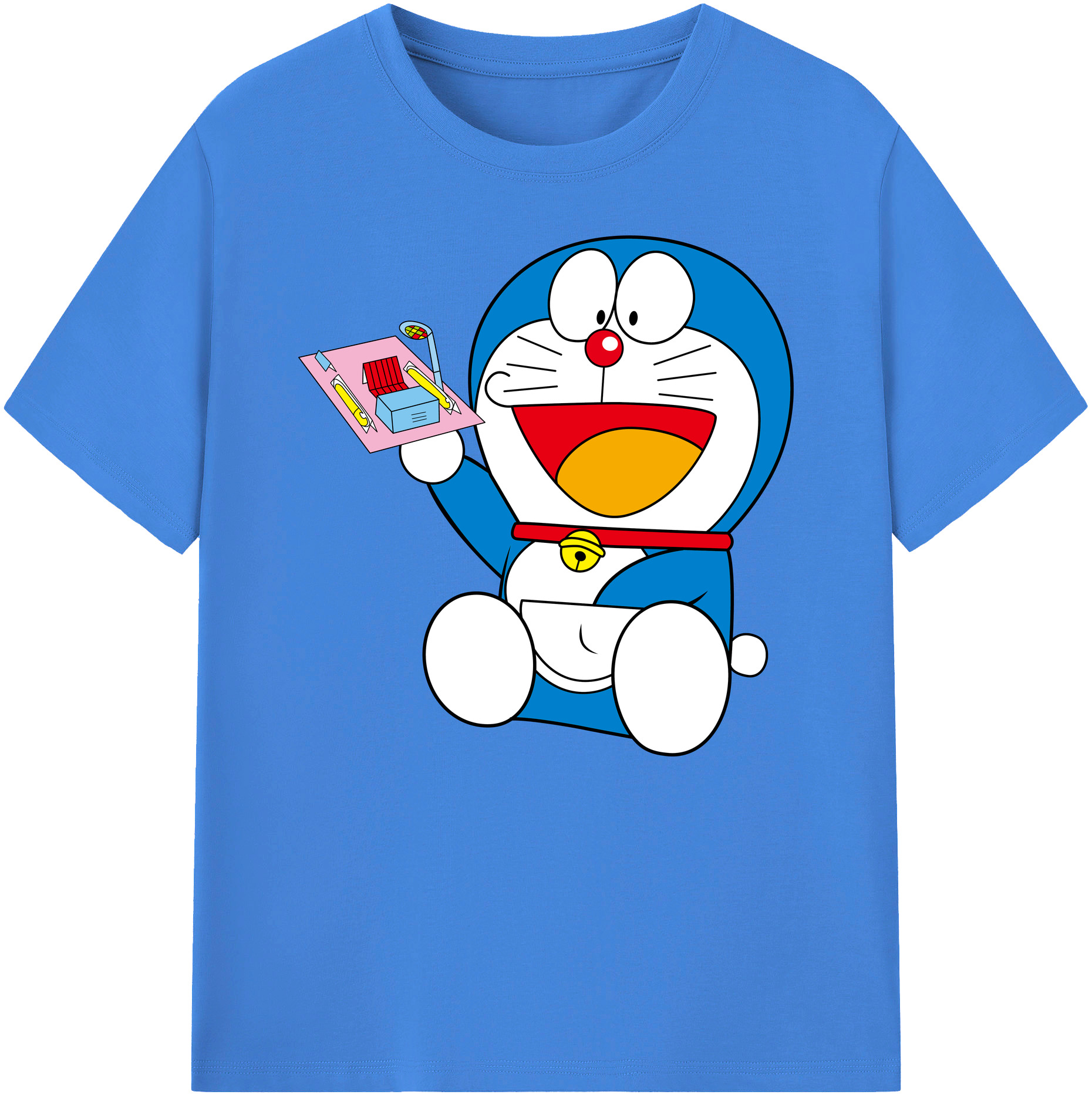 （画像用） ドラえもん Doraemon 綿100％ メンズ半袖Tシャツ｜肌触りやわらか＆通気性