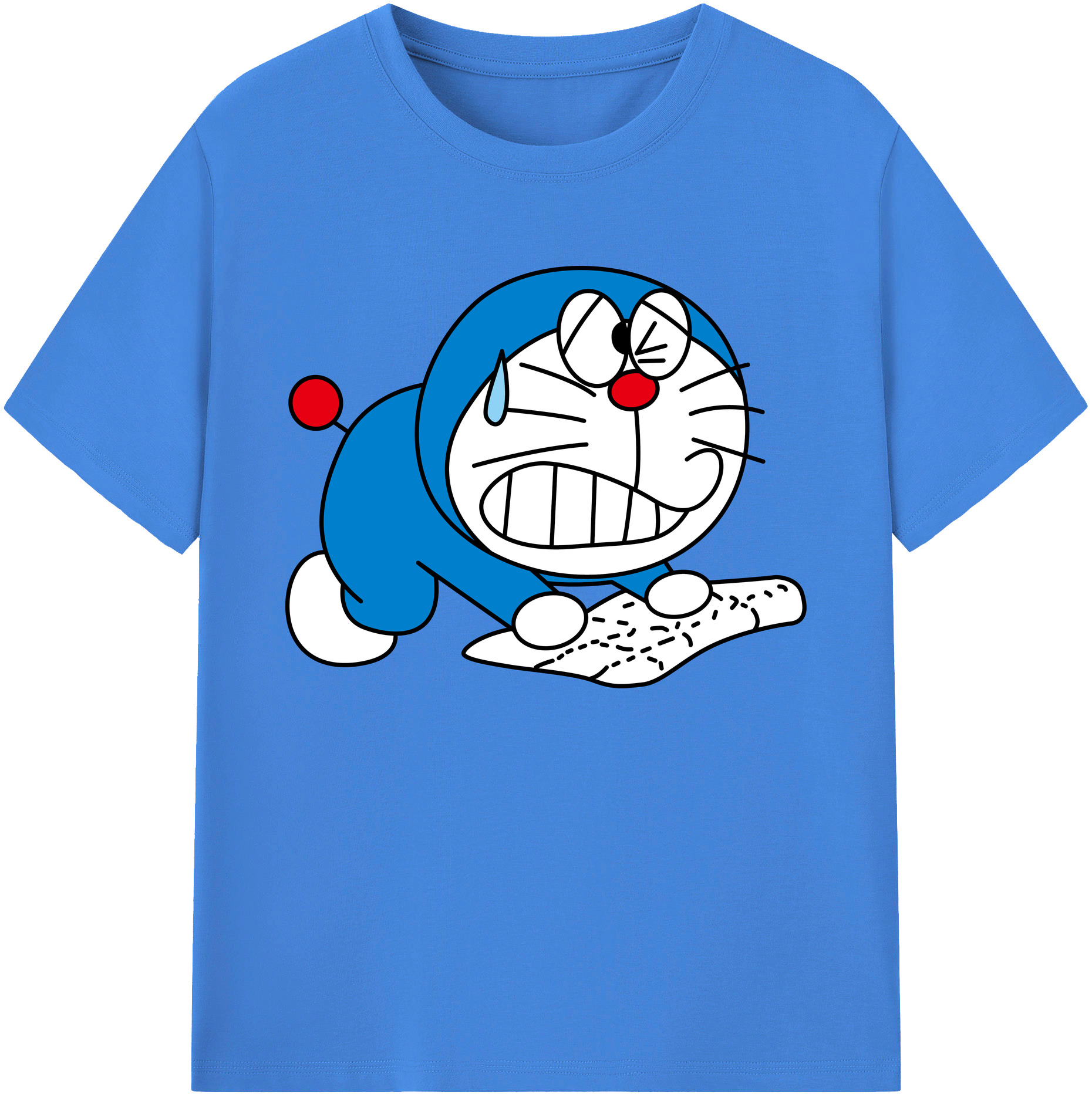 （画像用） ドラえもん Doraemon 綿100％ メンズ半袖Tシャツ｜肌触りやわらか＆通気性