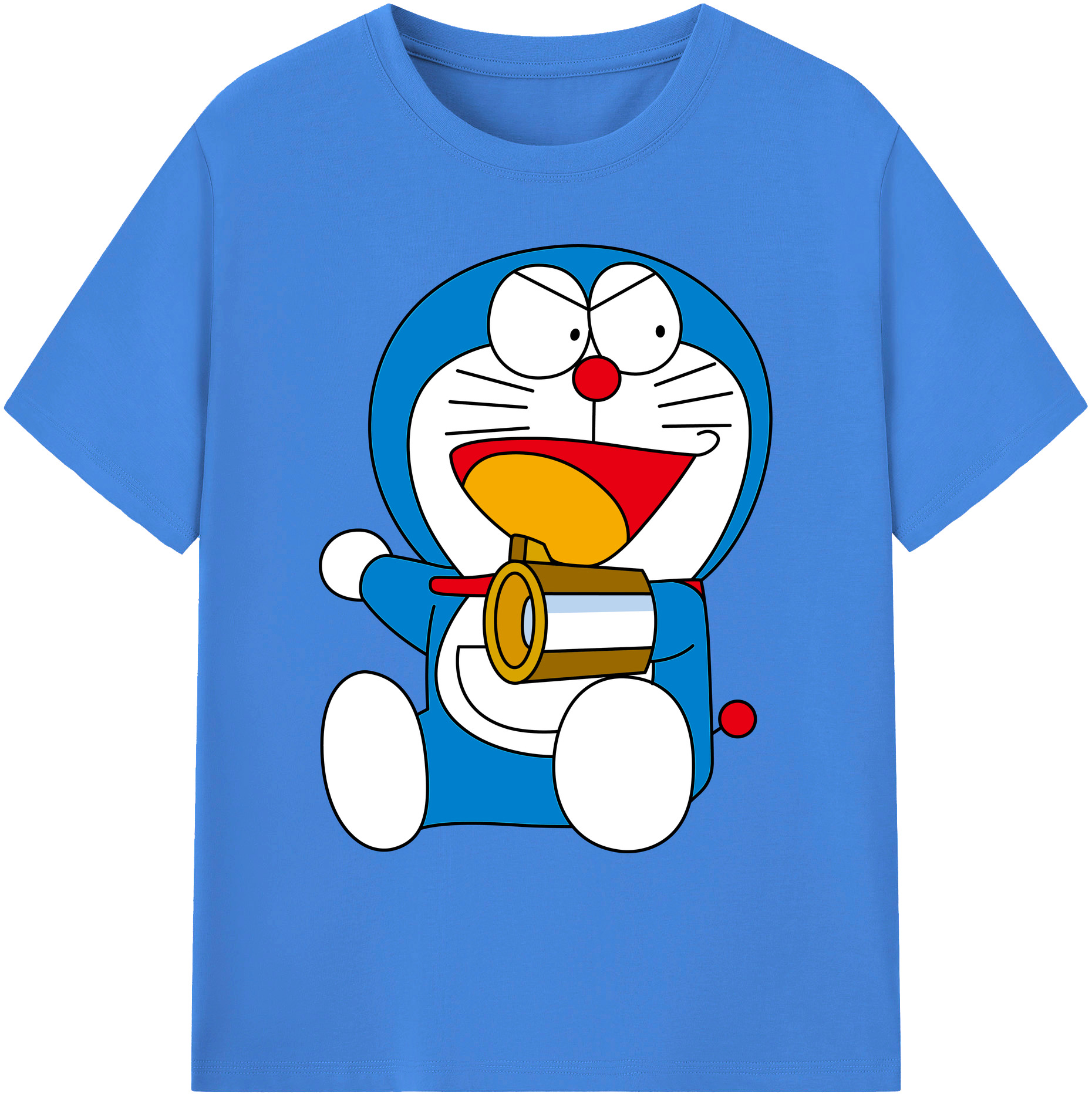 （画像用） ドラえもん Doraemon 綿100％ メンズ半袖Tシャツ｜肌触りやわらか＆通気性