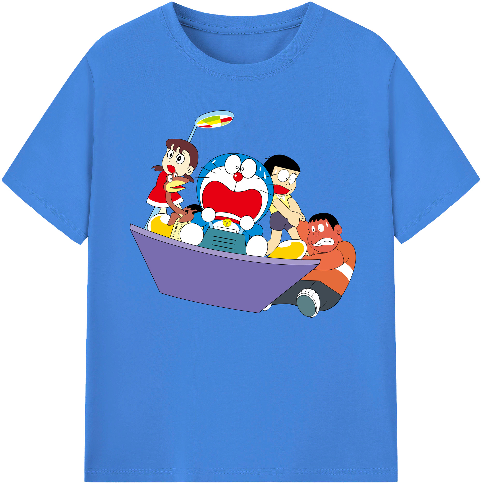 （画像用） ドラえもん Doraemon 綿100％ メンズ半袖Tシャツ｜肌触りやわらか＆通気性