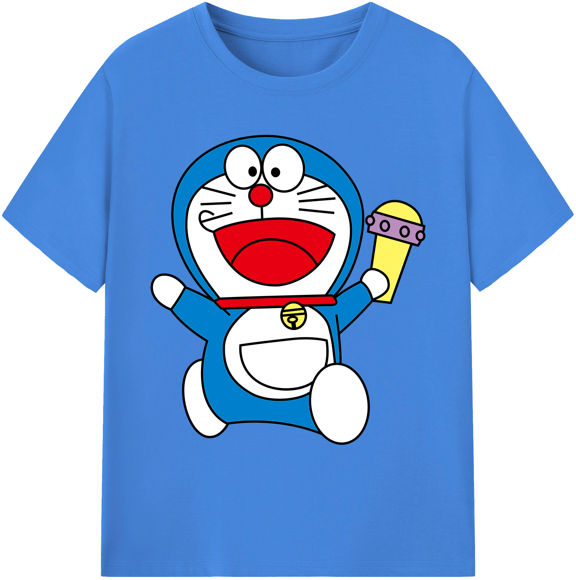 （画像用） ドラえもん Doraemon 綿100％ メンズ半袖Tシャツ｜肌触りやわらか＆通気性