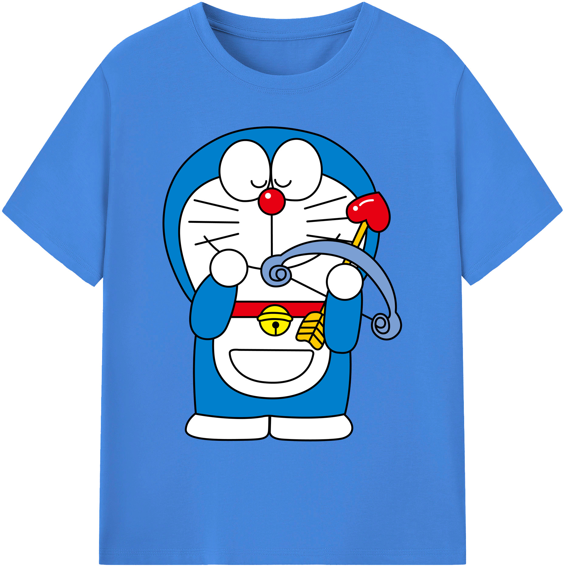 （画像用） ドラえもん Doraemon 綿100％ メンズ半袖Tシャツ｜肌触りやわらか＆通気性
