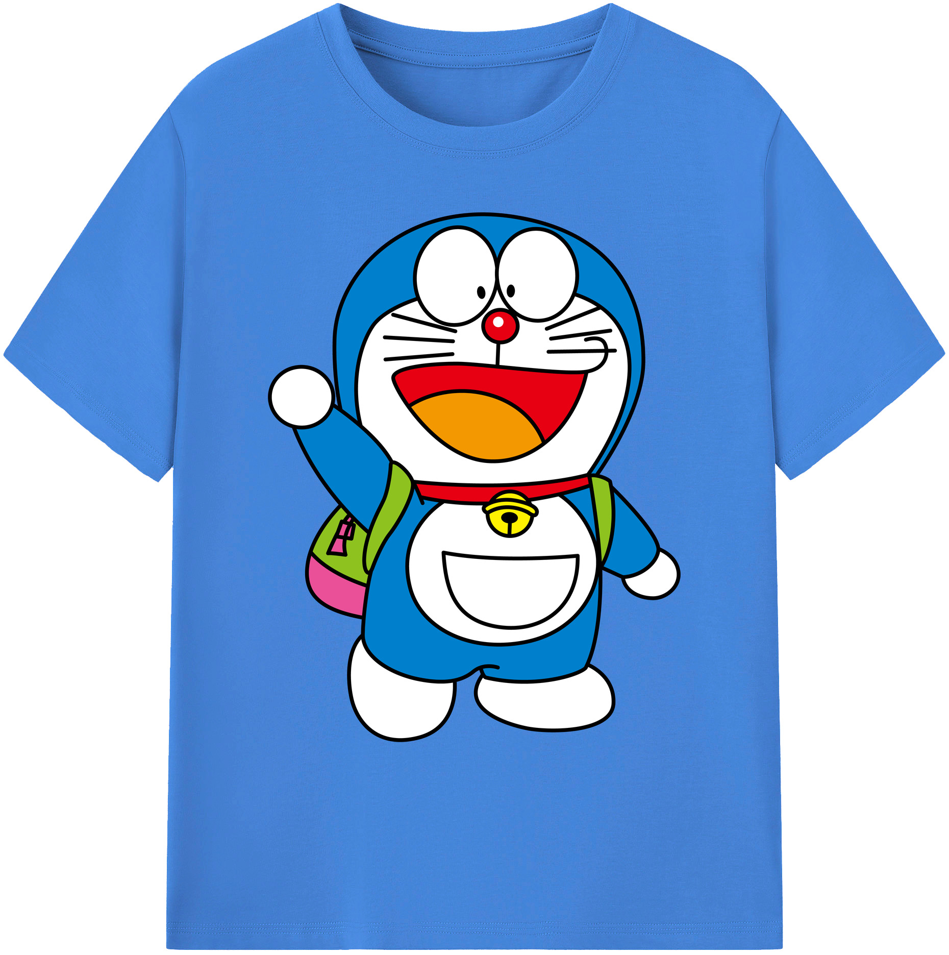 （画像用） ドラえもん Doraemon 綿100％ メンズ半袖Tシャツ｜肌触りやわらか＆通気性