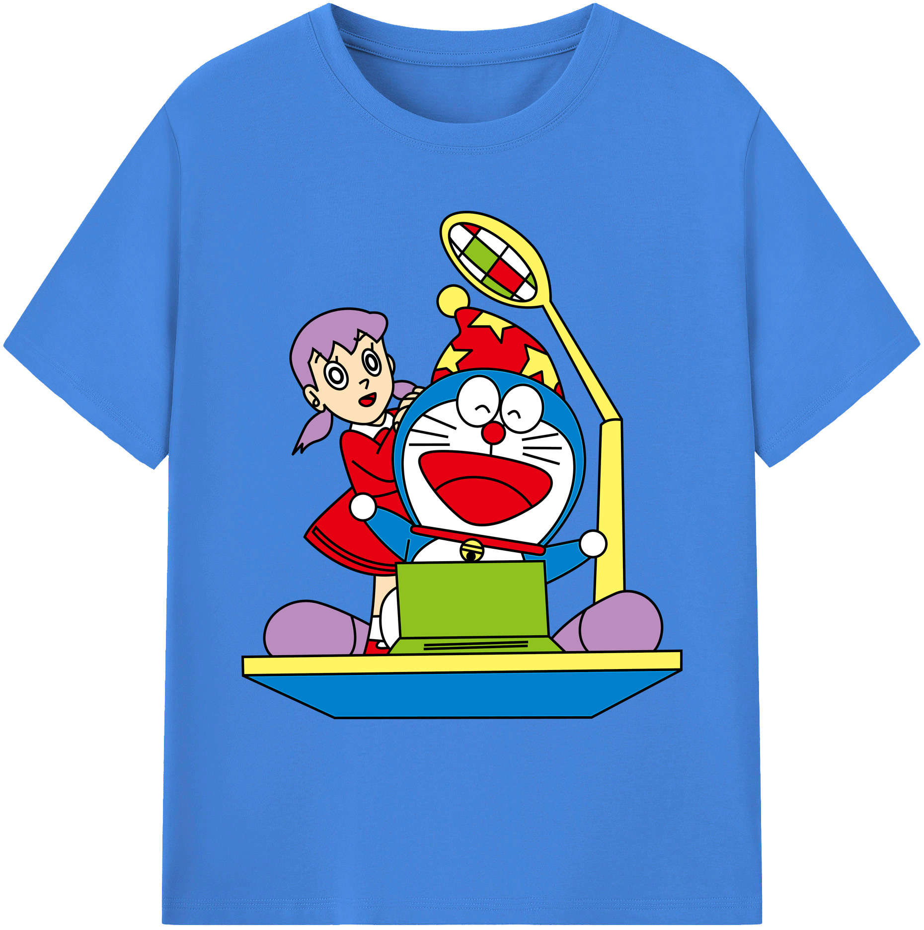 （画像用） ドラえもん みなもと しずか Doraemon Shizuka Minamoto 綿100％ メンズ半袖Tシャツ｜肌触りやわらか＆通気性